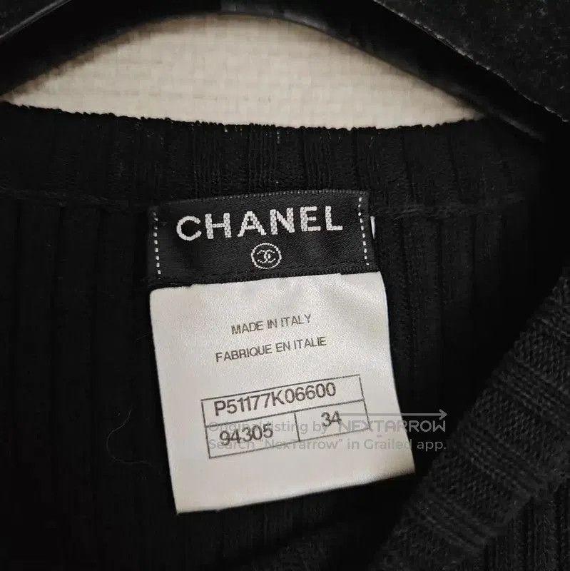 Chanel Chanel Black Ribbed Short Sleeve Sweater . Size XS / US 0-2 / IT 36-38 - 4 Thumbnail