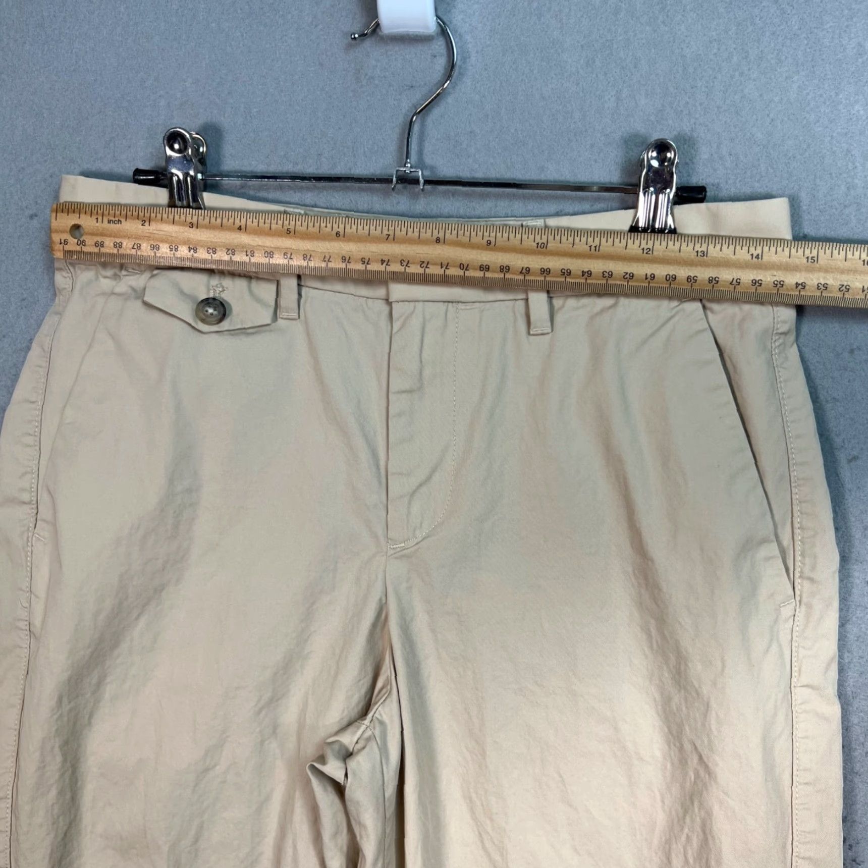 Banana Republic VINTAGE Banana Republic Womens Cropped Straight Leg Cotton Pants 0S Beige Size 25" / US 0 / IT 36 - 5 Thumbnail