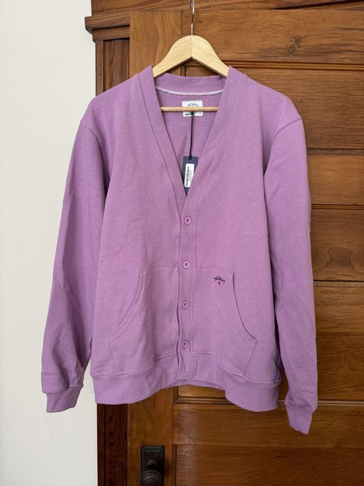 Noah Noah Lavender Rugby Practice Cloth Cardigan Large NWT | Grailed