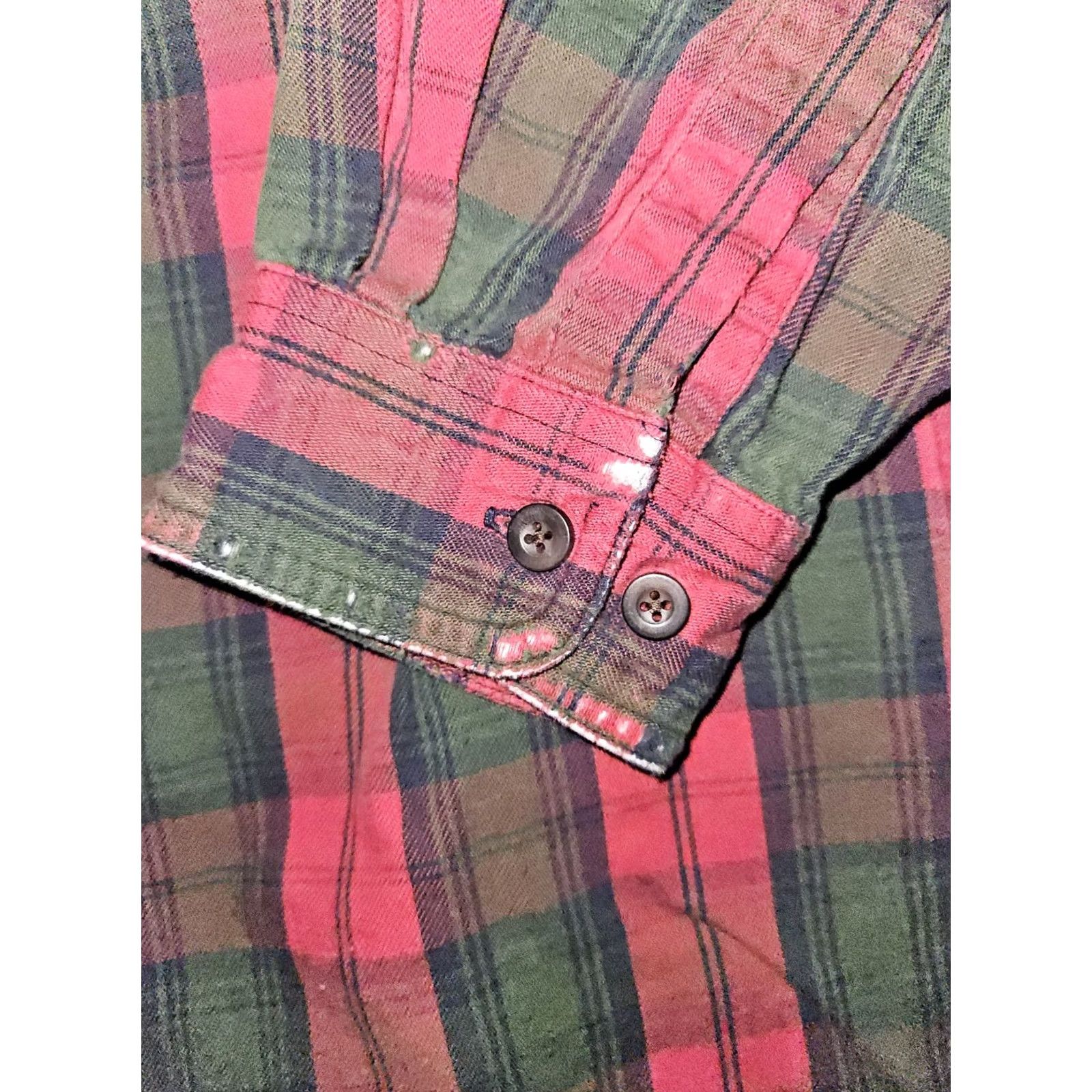 Vintage VINTAGE L.L. Bean Button-Down Shirt Men's L Plaid Red 80s Distressed Pockets Flannel Cotton Lumberjack Shirt Size US L / EU 52-54 / 3 - 6 Thumbnail