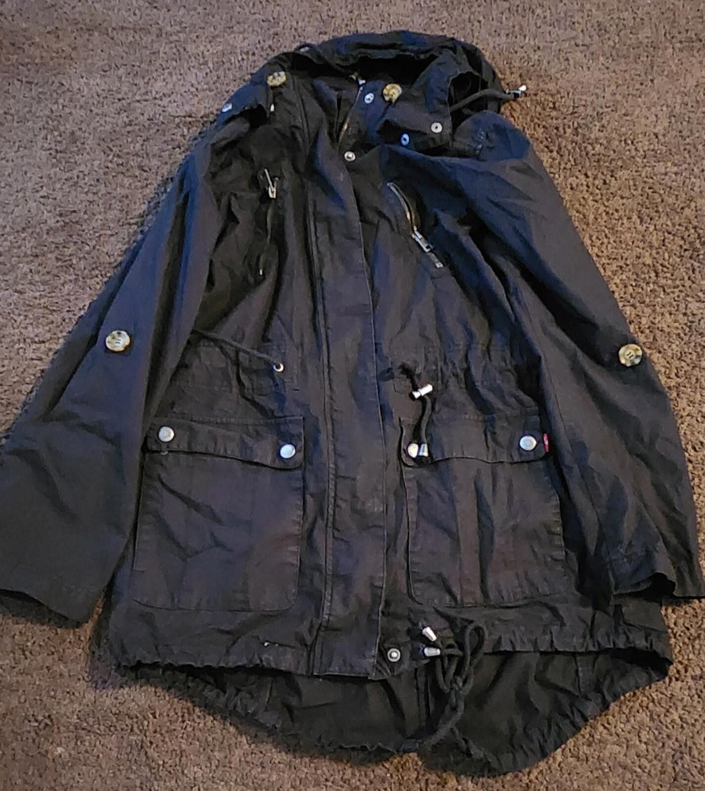Levi's Levi's Women's Black Full Zip Stand-Collar Hooded Roll-Tab Size XS / US 0-2 / IT 36-38 - 1 Thumbnail