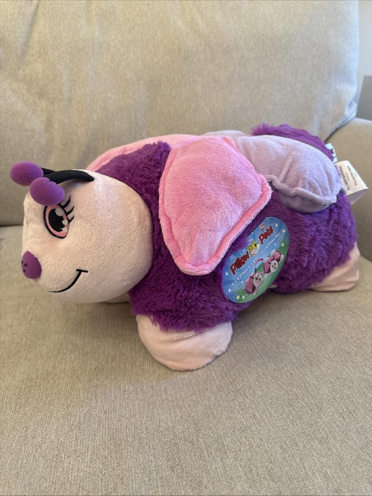 Other Pillow Pet 2010 Fluttery Butterfly Plush NWT Vintage Rare18” Size ONE SIZE - 1 Thumbnail