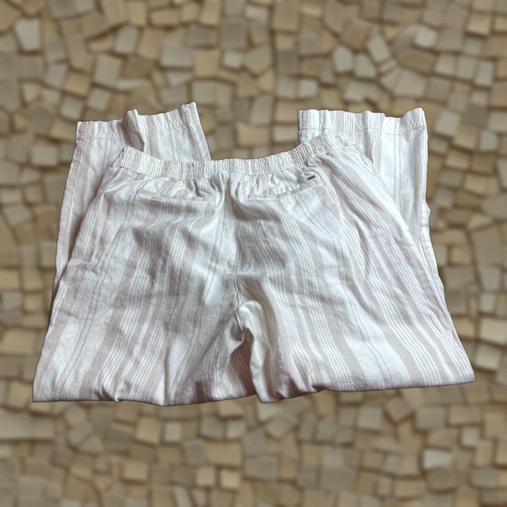 Tommy Hilfiger Tommy Hilfiger Cropped Pants Women's Size 8 White Tan Pockets Ankle Length Cropped Pants Size 30" / US 8 / IT 44 - 1 Thumbnail