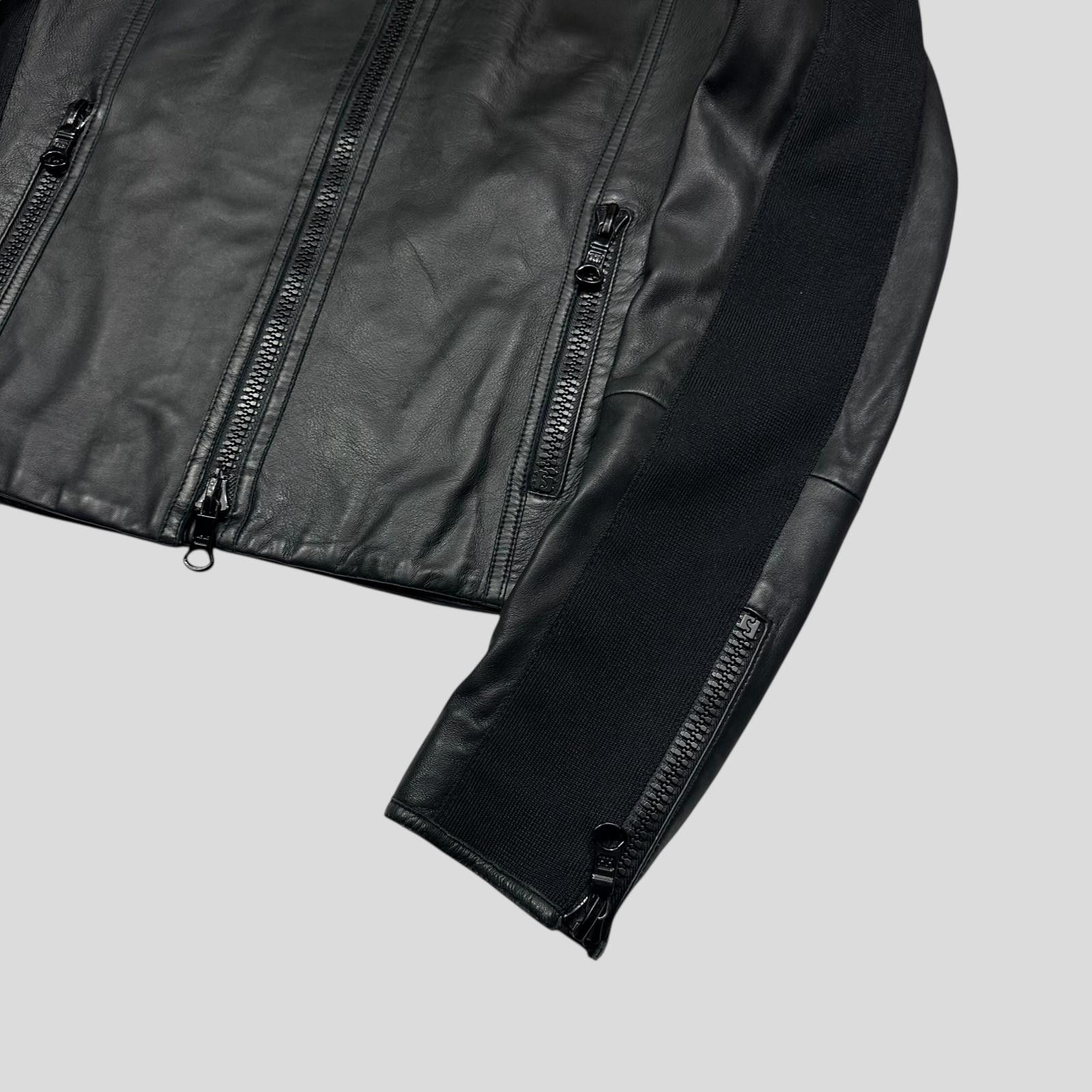 Armani Emporio Armani 2006 Leather Panelled Biker Moto Jacket - S Size US S / EU 44-46 / 1 - 5 Thumbnail