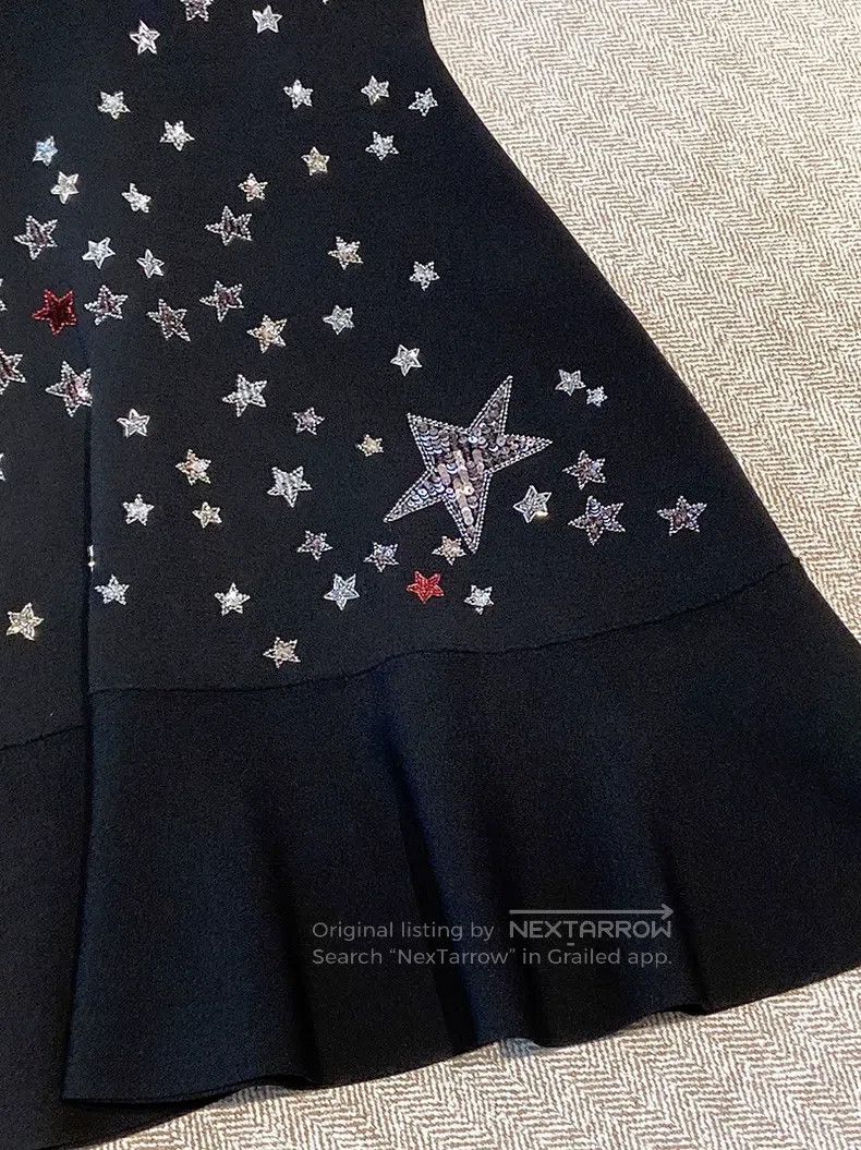 Valentino Valentino Beaded sequin cosmic star knit dress Size S / US 4 / IT 40 - 4 Thumbnail