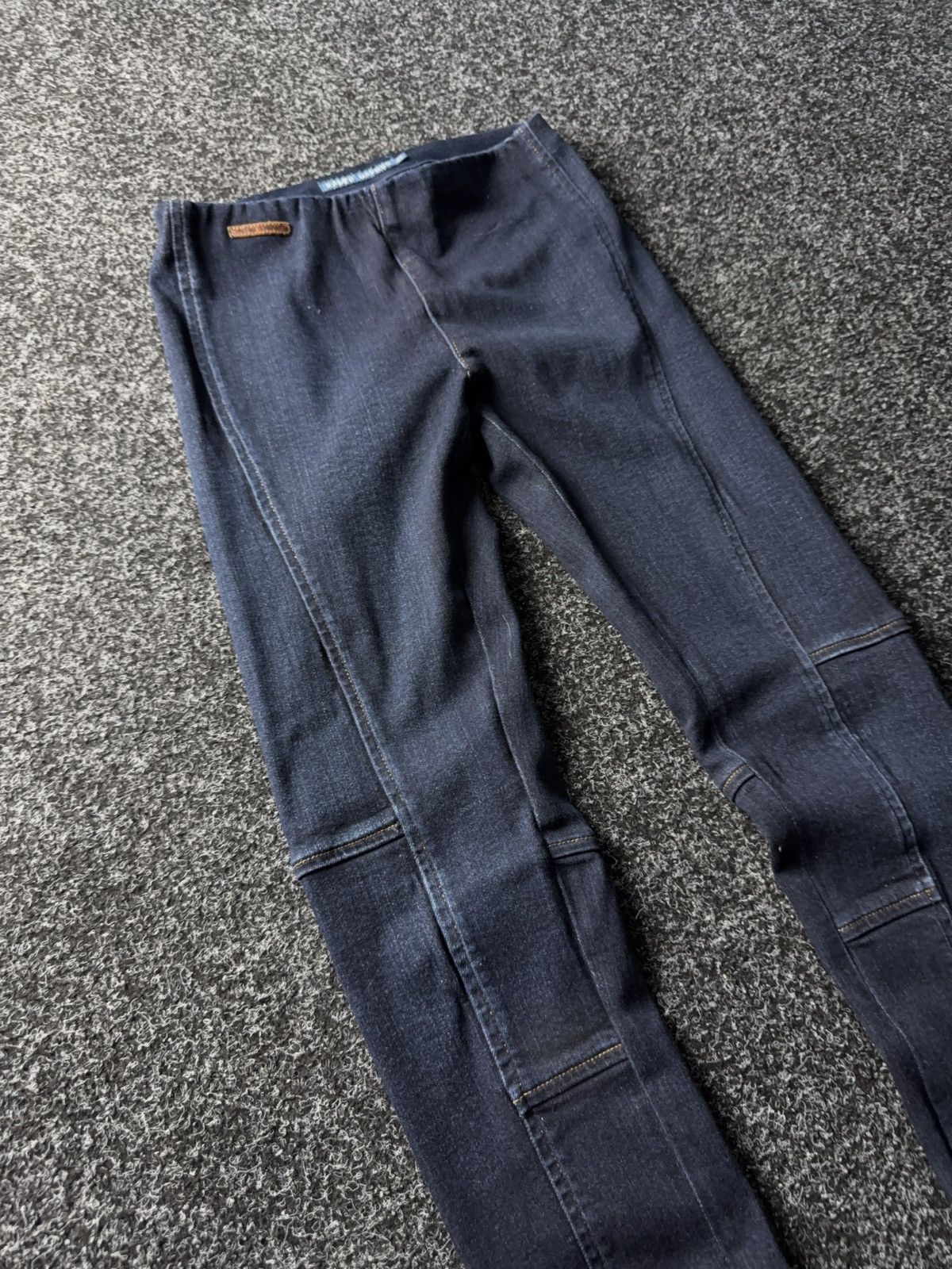 Polo Ralph Lauren × Vintage Ralph Lauren Moto Panel Leggings Jeans Stretch Zip Hem Size 27" / US 4 / IT 40 - 5 Thumbnail