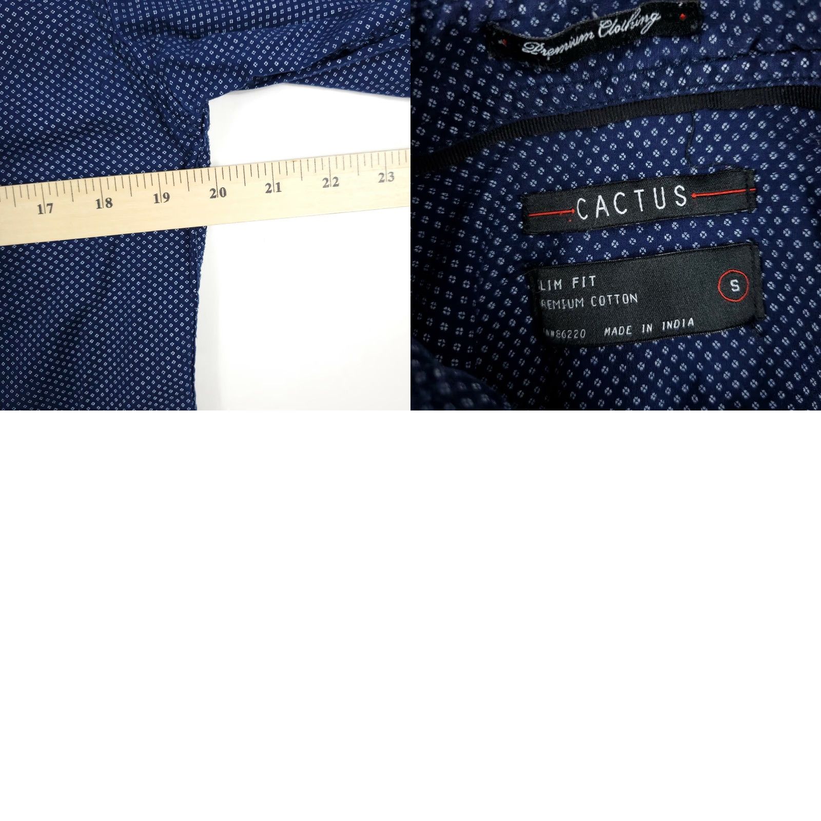 Vintage Vintage Cactus Blue Geometric Slim Fit Long Sleeve Button-Up Shirt Mens Small Casual Size US S / EU 44-46 / 1 - 8 Thumbnail