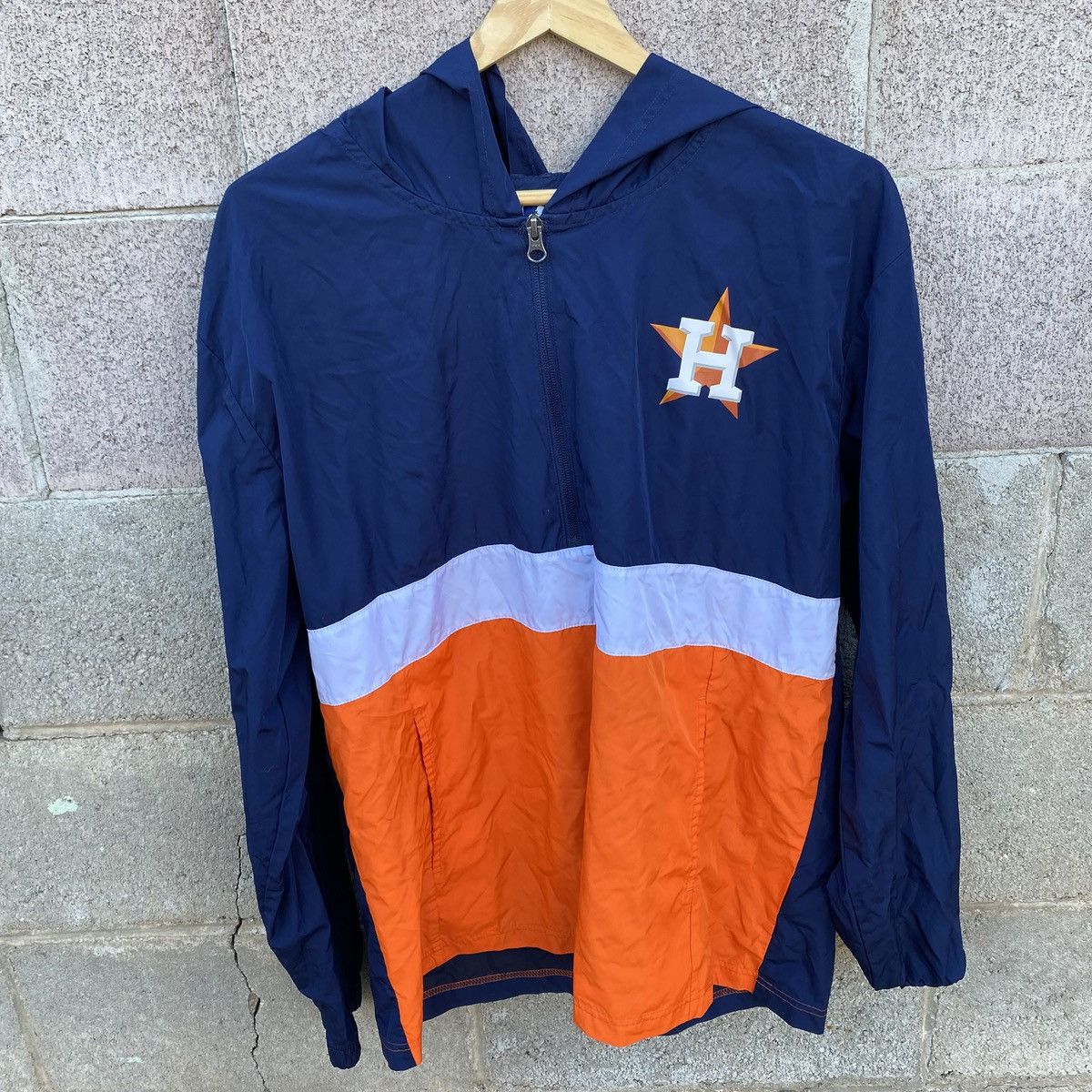 Majestic HOUSTON ASTROS 1/2 Zip Pullover Hoodie Windbreaker Medium Size US M / EU 48-50 / 2 - 1 Thumbnail