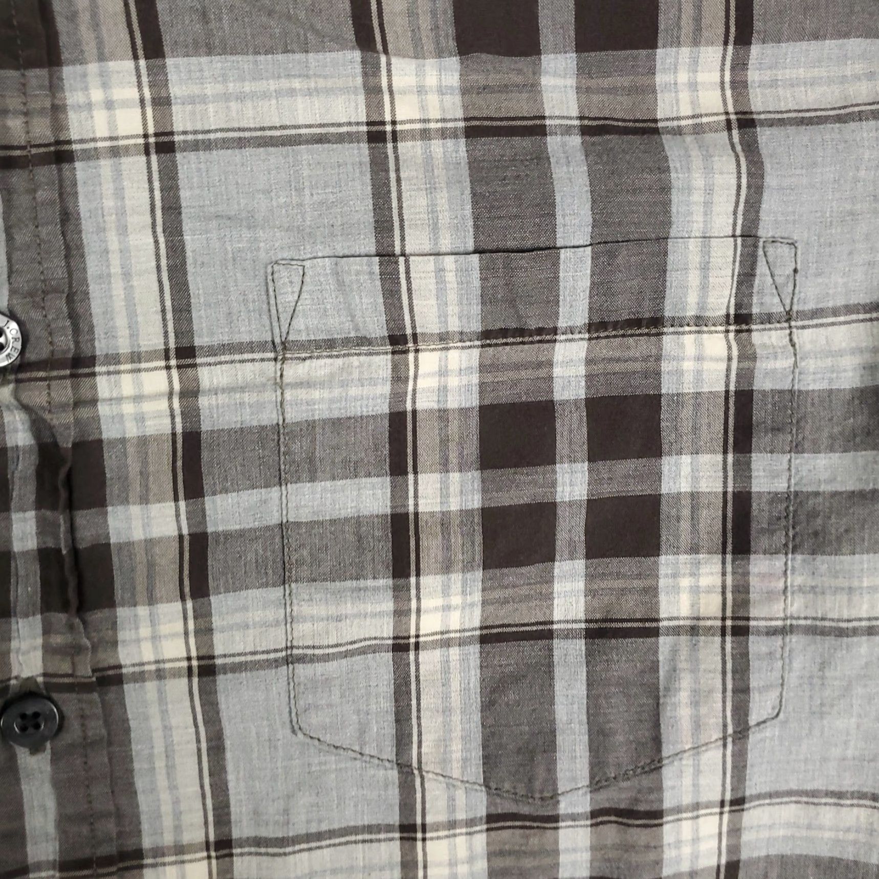 J.Crew J.CREW Shirt Plaid Cotton Long Sleeve Button-Up Adult Small Gray Mens Size US S / EU 44-46 / 1 - 2 Thumbnail