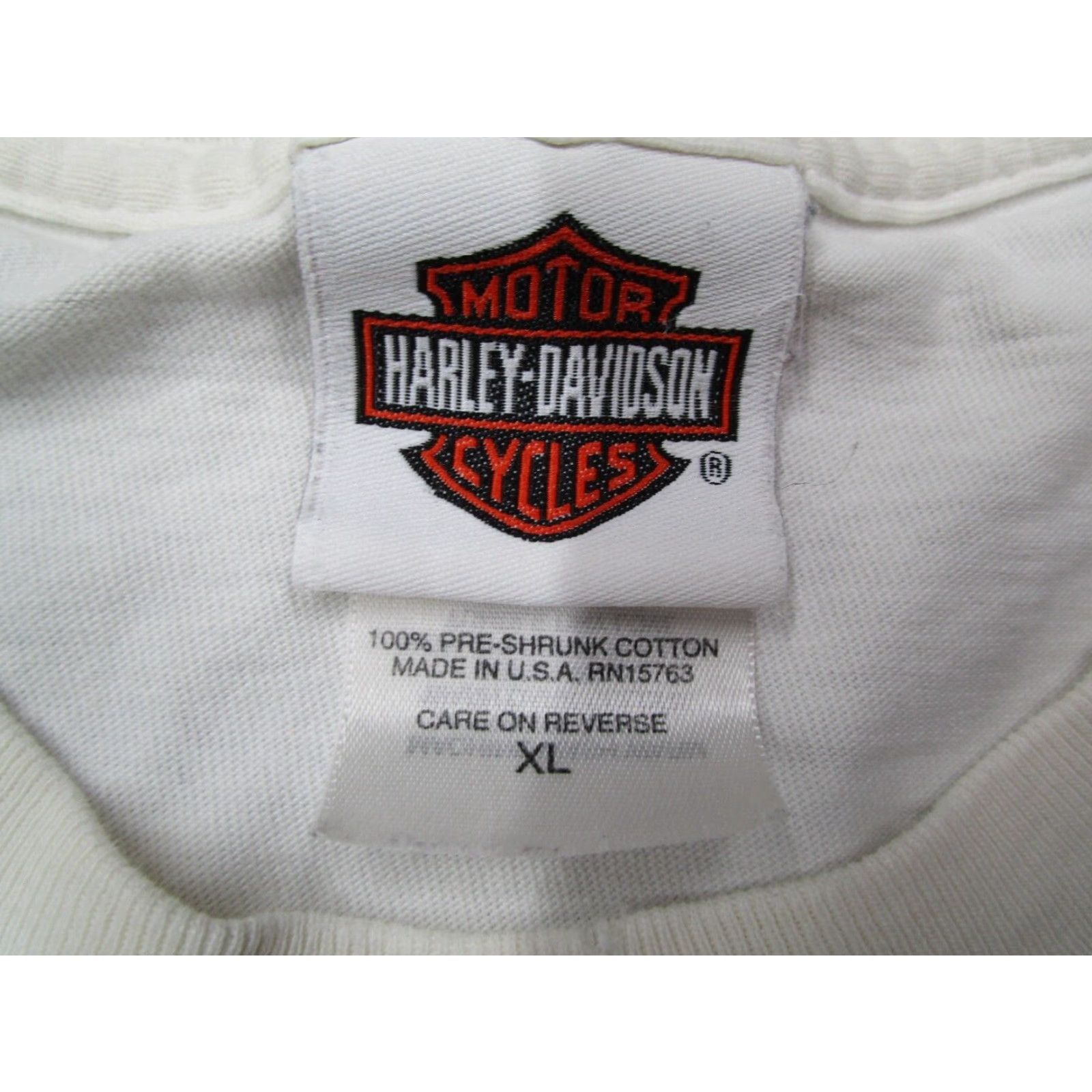 Hanes Harley Davidson Shirt XL White Park City Utah Distressed USA Mens Size US XL / EU 56 / 4 - 2 Thumbnail