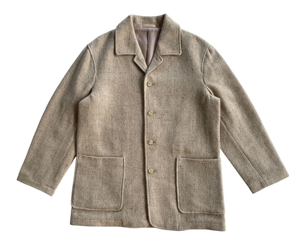 Courreges Courreges Homme Wool Tweed Coat Size US L / EU 52-54 / 3 - 3 Thumbnail