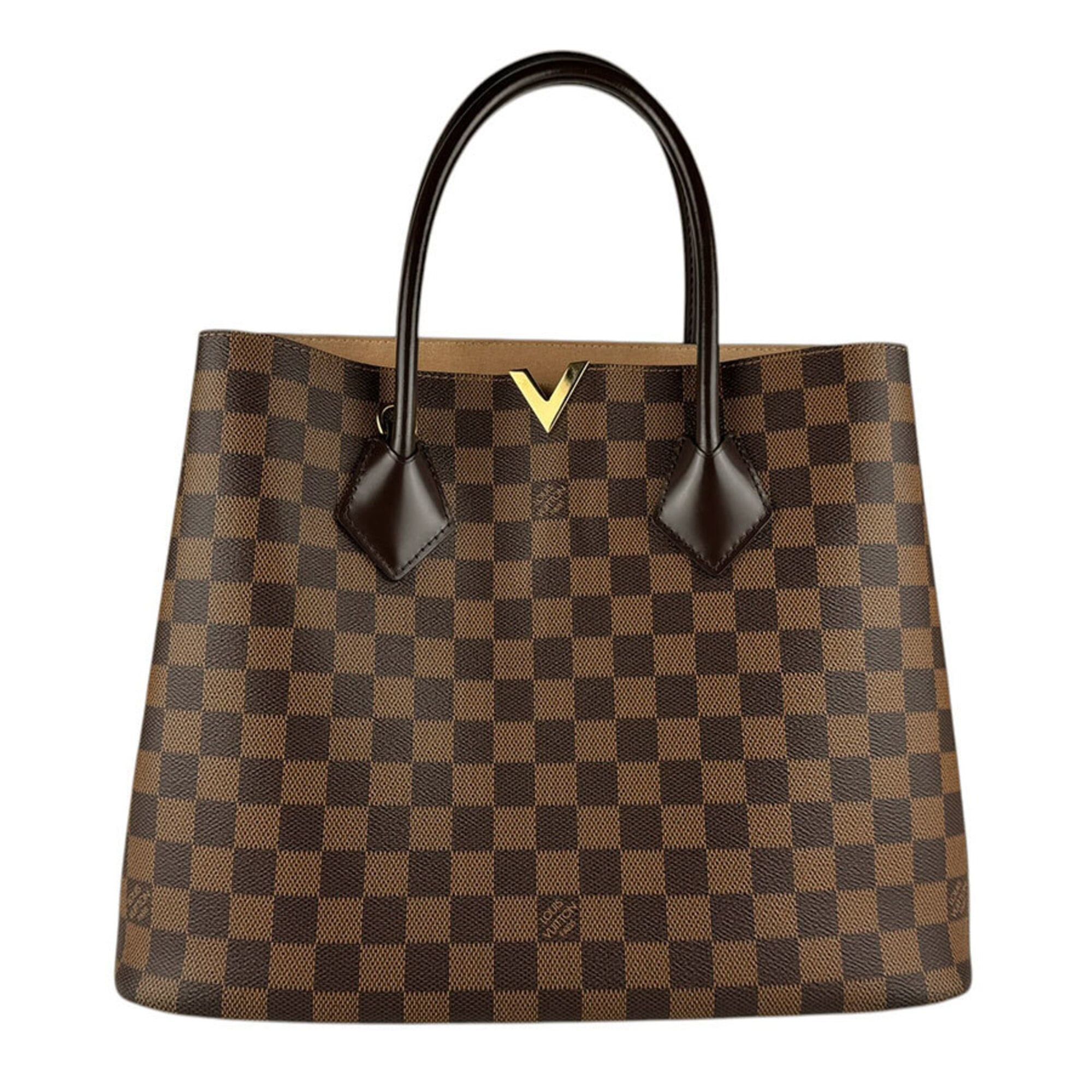 Louis Vuitton Louis Vuitton Damier Kensington Handbag, Canvas, Brown Gold, Women's, N41435, Free Shipping, z9189 Size ONE SIZE - 1 Thumbnail