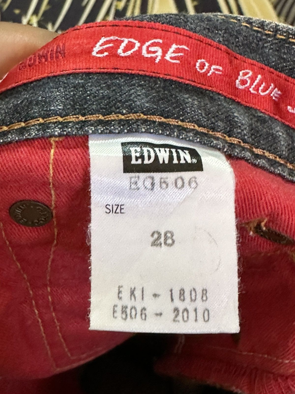 Edwin Vintage Edwin Edge Of Blue Jeans Faded Ripped Denim Size US 30 / EU 46 - 7 Thumbnail