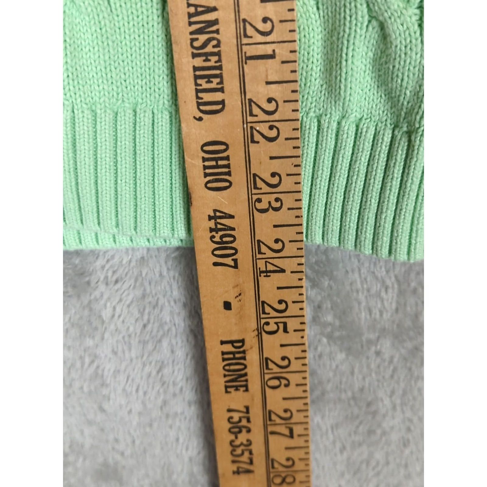 Brooks Brothers VINTAGE Brooks Brothers 346 Sweater Women's Crew Neck Cable Knit Cotton Lime Green Long Sleeve Pullover Embroidered Logo Classic Knit Size L / US 10 / IT 46 - 7 Thumbnail