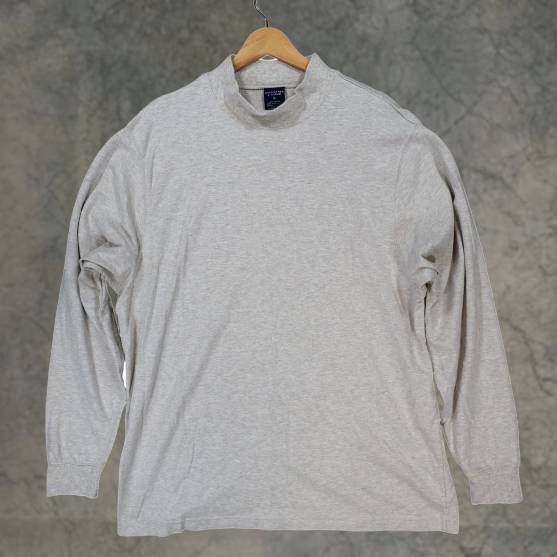 Roundtree & Yorke Roundtree & Yorke Shirt Mens XL Oatmeal Long Sleeve Cotton Mock Neck Size US XL / EU 56 / 4 - 1 Thumbnail