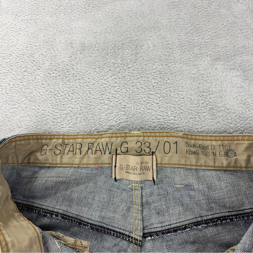 G-Star G-Star Raw Men's Size 34x33 3301 Distressed Blue Washed Jea Size US 34 / EU 50 - 9 Thumbnail