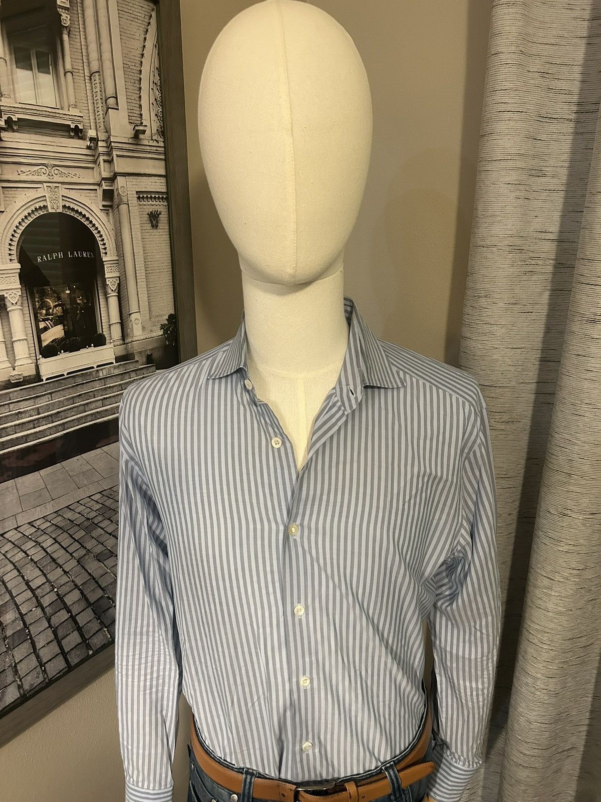 Canali Canali Striped Shirt Size US M / EU 48-50 / 2 - 2 Thumbnail