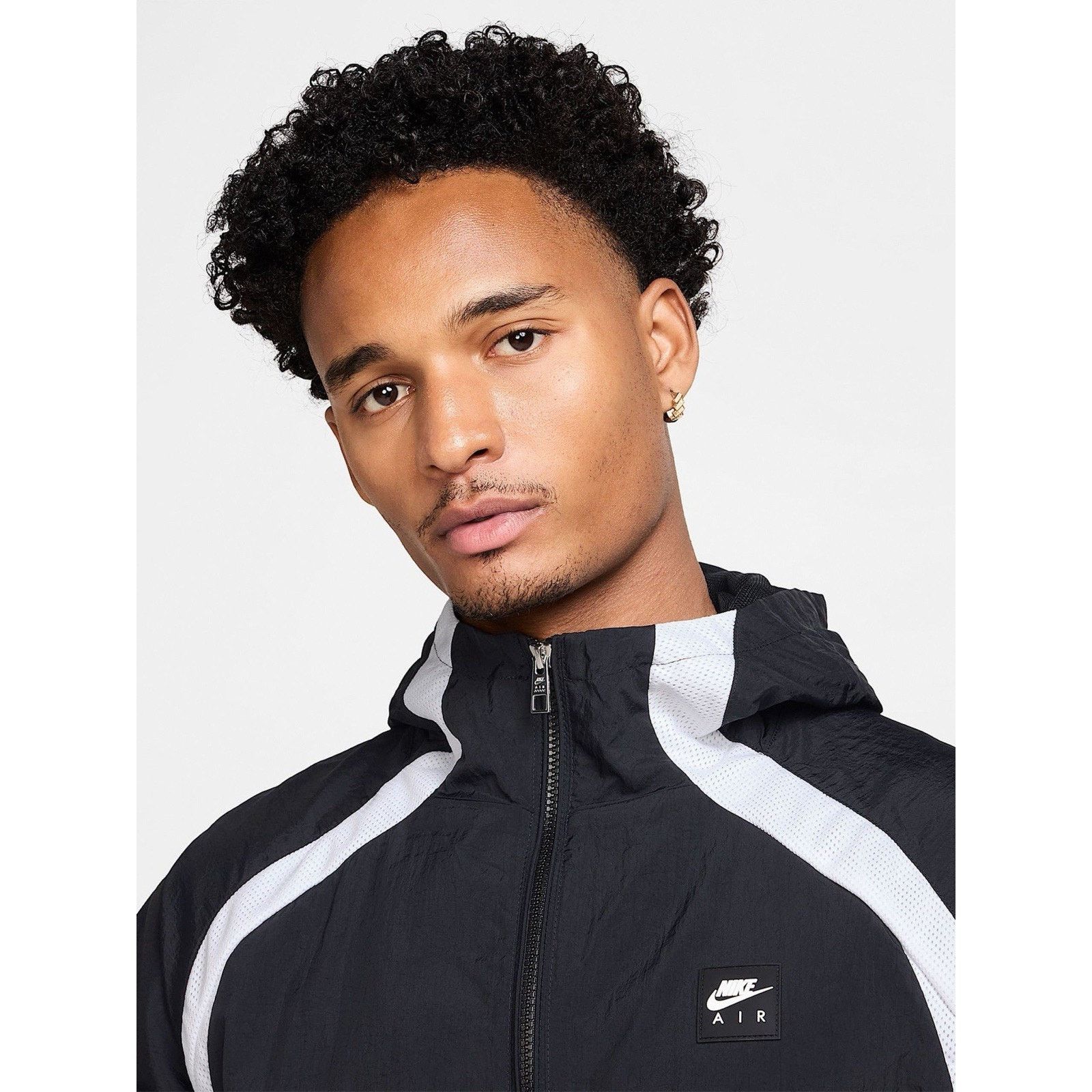 Nike Nike Woven Full Zip Men’s Large Jacket Hoodie Black/White Size US L / EU 52-54 / 3 - 3 Thumbnail