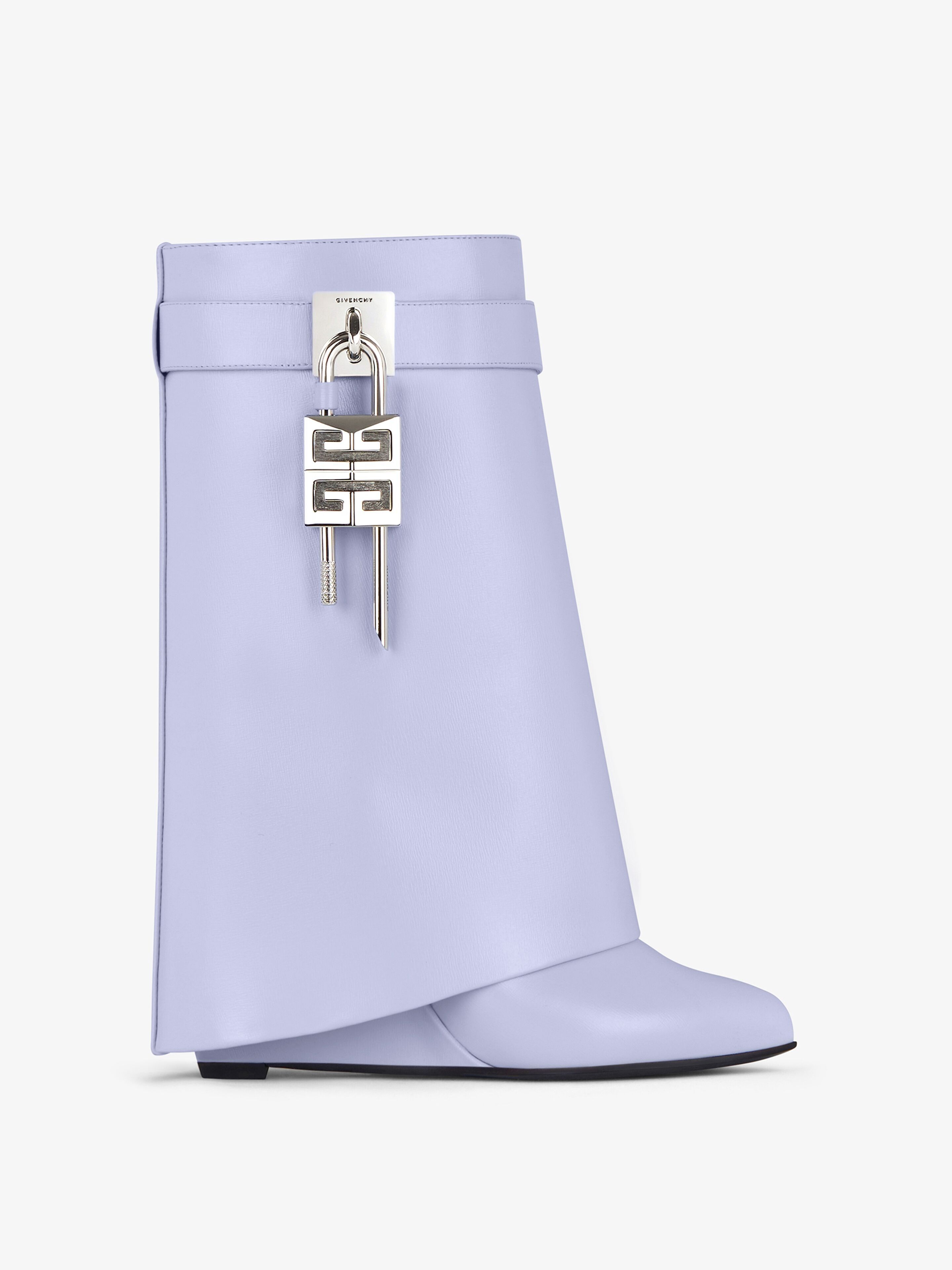 Givenchy o1srvl11e0525 Shark Lock Ankle Boots 90mm in Lavender Size US 5 / IT 35 - 1 Thumbnail