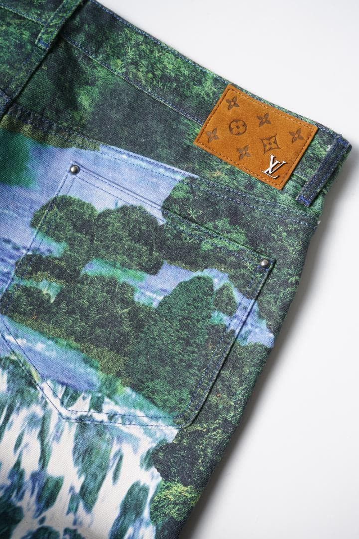 Louis Vuitton LOUIS VUITTON 22SS Virgil "Amen Break" Landscape Denim Pants Size US 38 / EU 54 - 8 Thumbnail