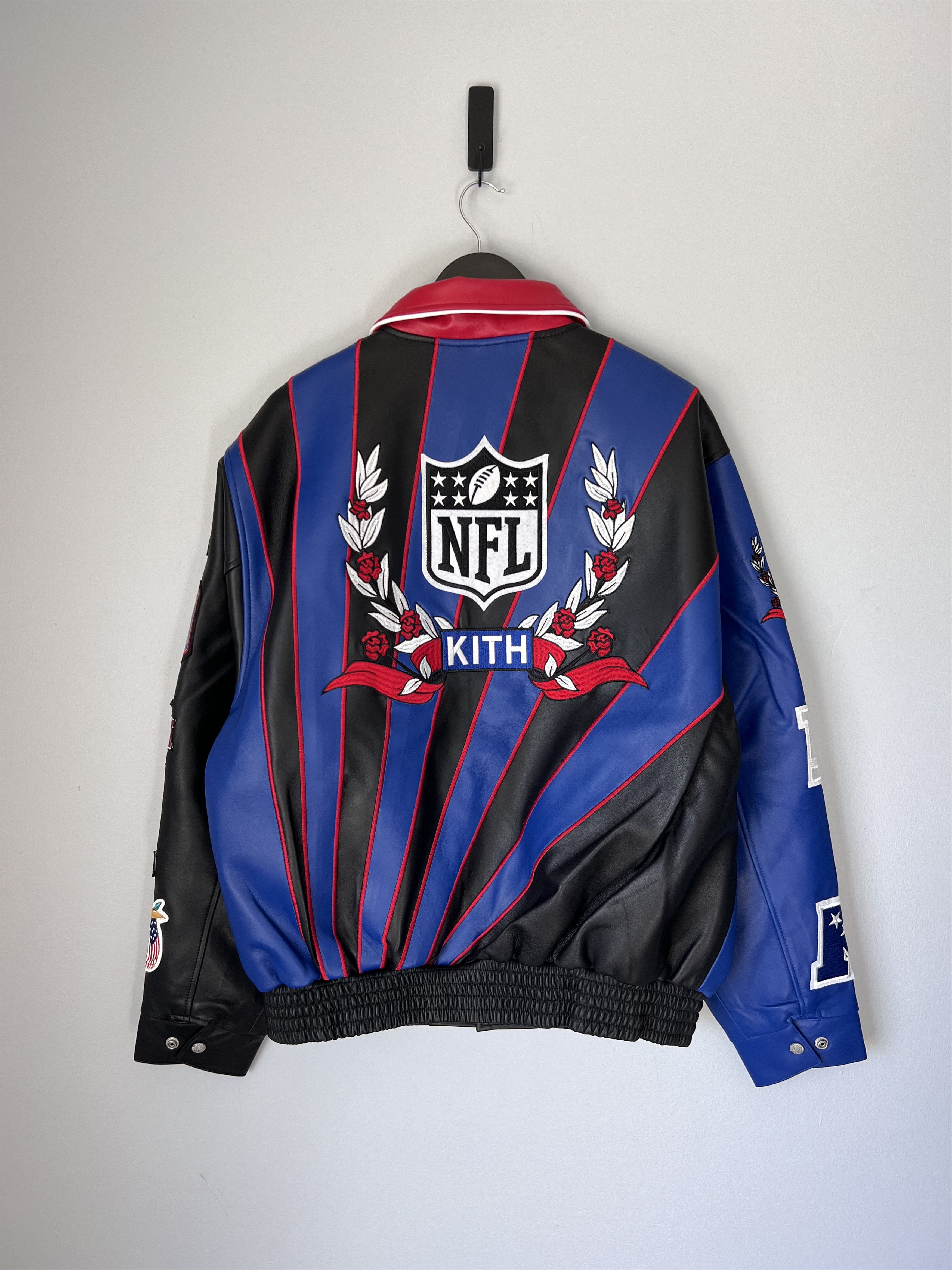 Jeff Hamilton Kith Jeff Hamilton New York Giants Leather Varsity Jacket Size US XL / EU 56 / 4 - 8 Thumbnail