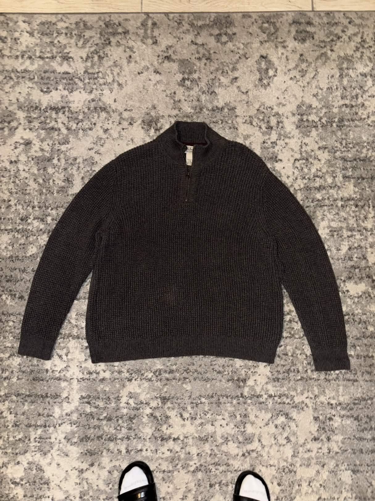 L.L. Bean 00s L.L. Bean Heavyweight Knitted Quarter Zip Jacket Size US XL / EU 56 / 4 - 1 Thumbnail
