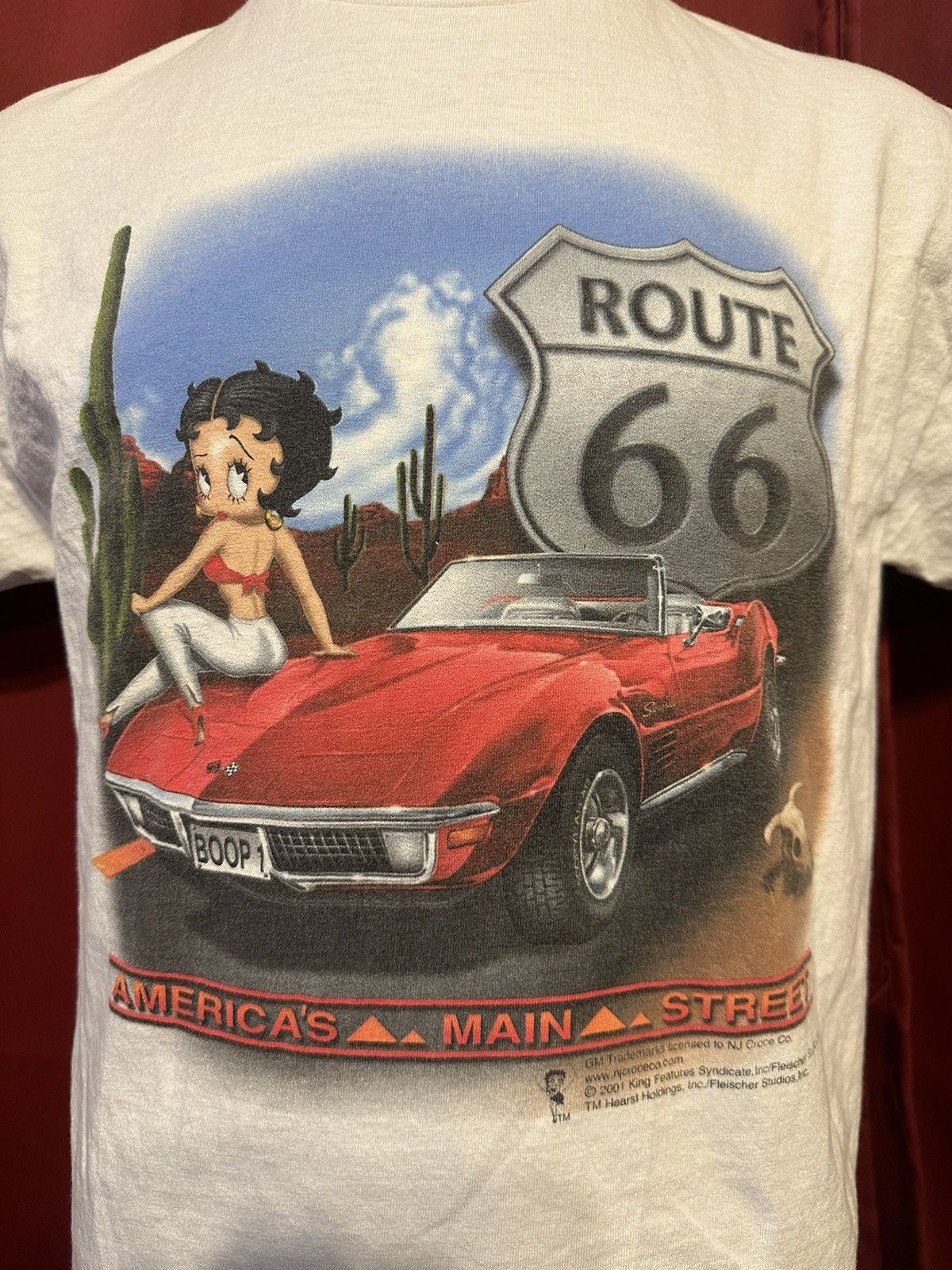 Vintage Vintage Betty Boop Tshirt Y2K Route 66 Grail Size US L / EU 52-54 / 3 - 2 Thumbnail