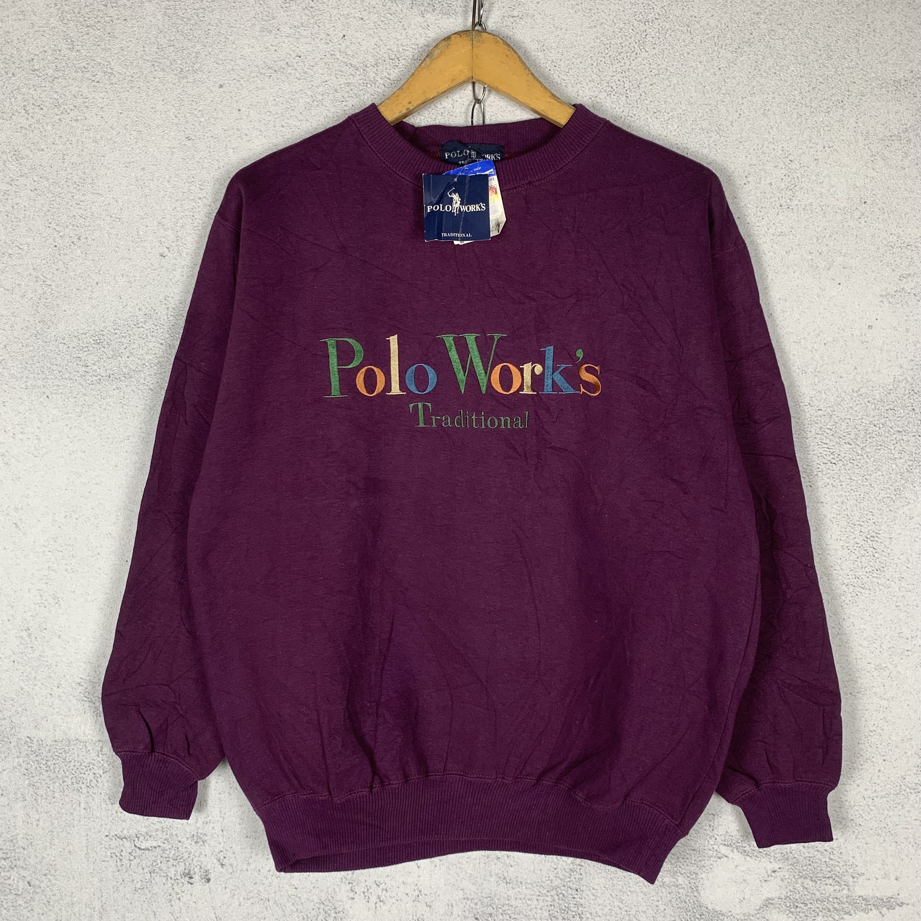 Vintage Vintage Polo Works Sweatshirt Crewneck Size US M / EU 48-50 / 2 - 1 Thumbnail