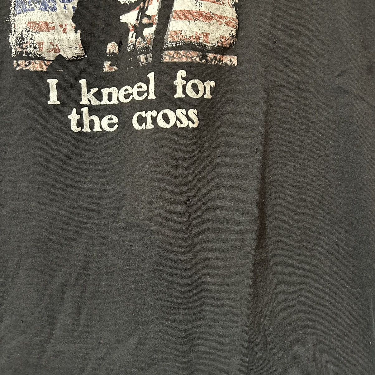 Delta × Vintage Vintage I Stand For The Flag I Kneel For The Cross T-Shirt Size US XXL / EU 58 / 5 - 4 Thumbnail