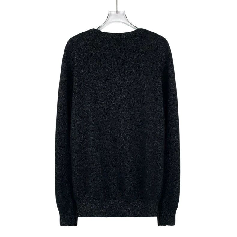 Dior Dior Black bee embroidery glitter cashmere round-neck long- Size US L / EU 52-54 / 3 - 2 Thumbnail