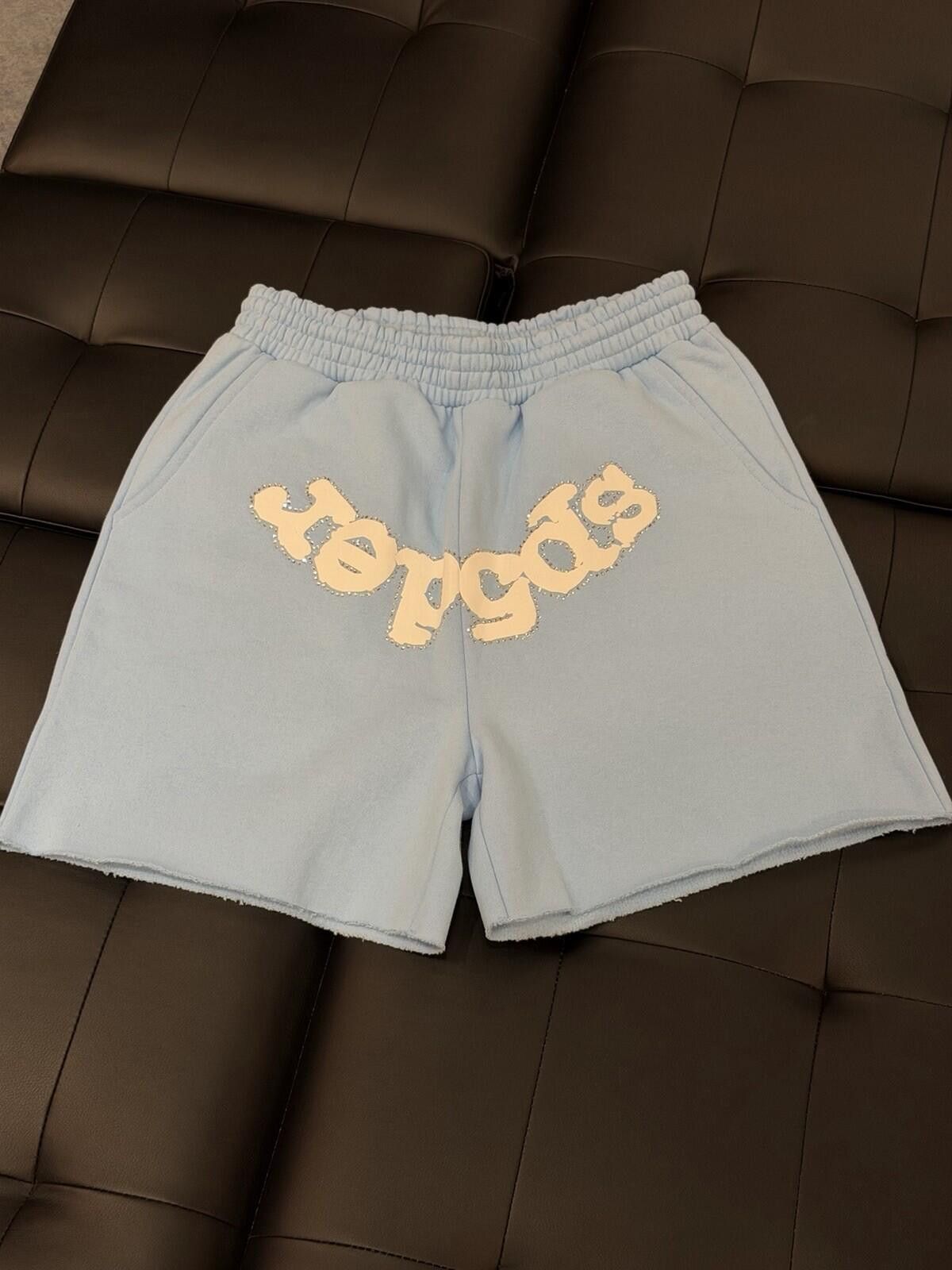 Sp5der Spider Worldwide Sp5der Sweat Shorts Blue VVS Size (Small) Size US 30 / EU 46 - 3 Thumbnail