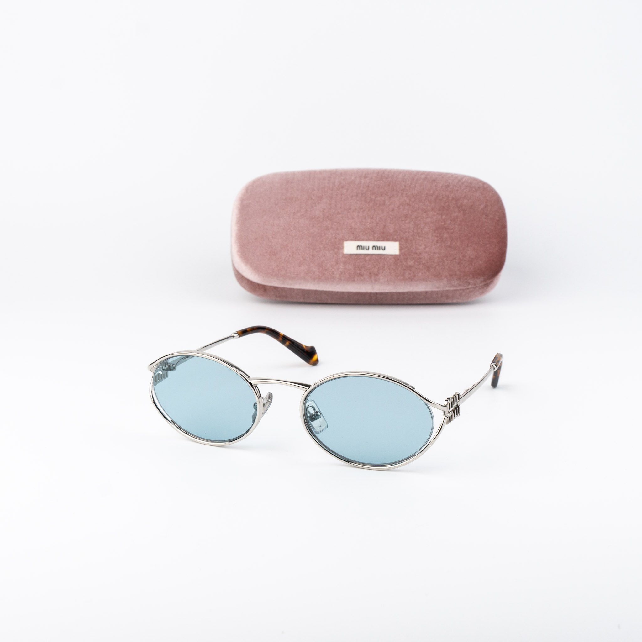 Miu Miu Miu Miu Women Sunglasses LOGO MU52YS 1BC20R NEW AUTHENTIC Size ONE SIZE - 1 Thumbnail