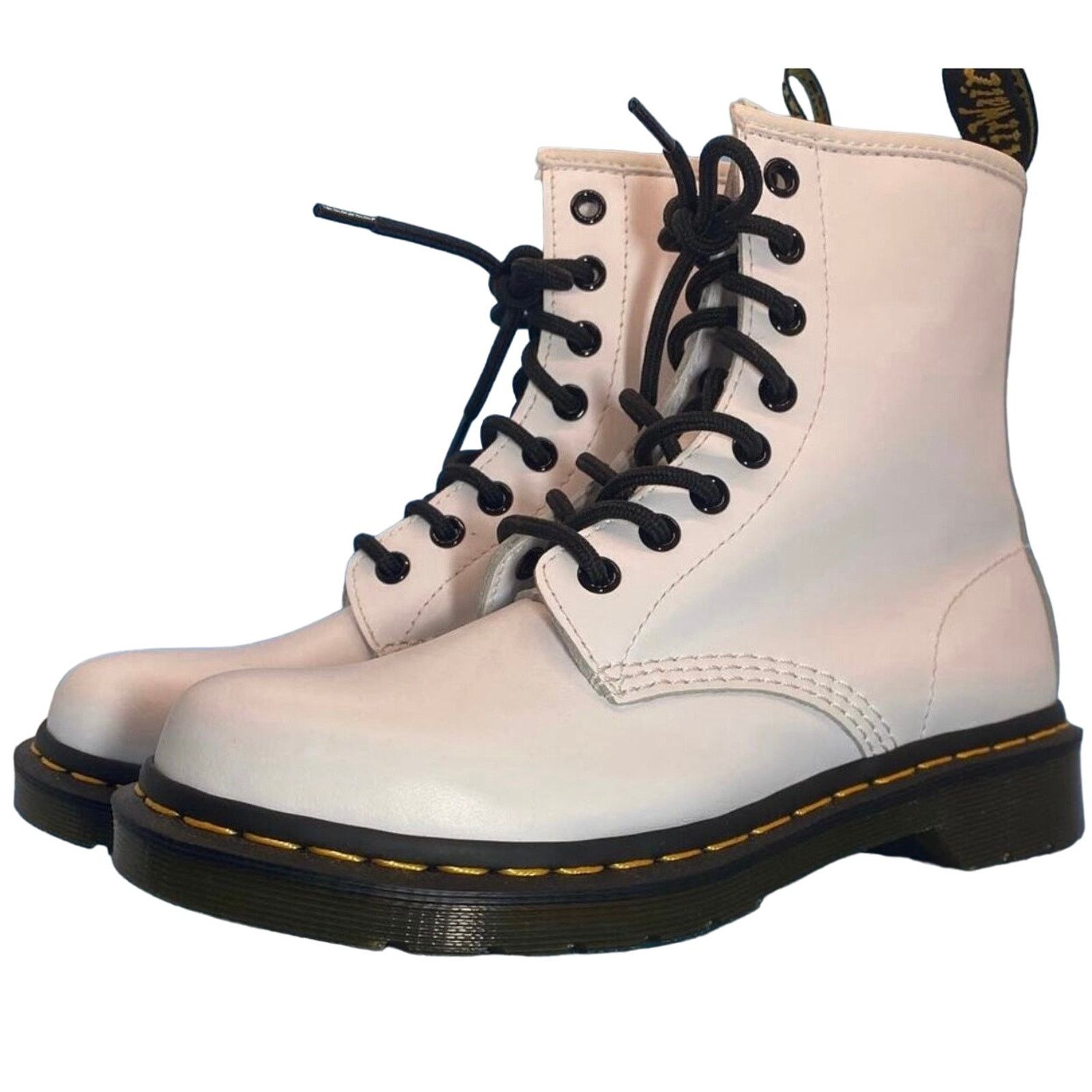 Martens 1460 LEATHER BOOTS white women sz men sz