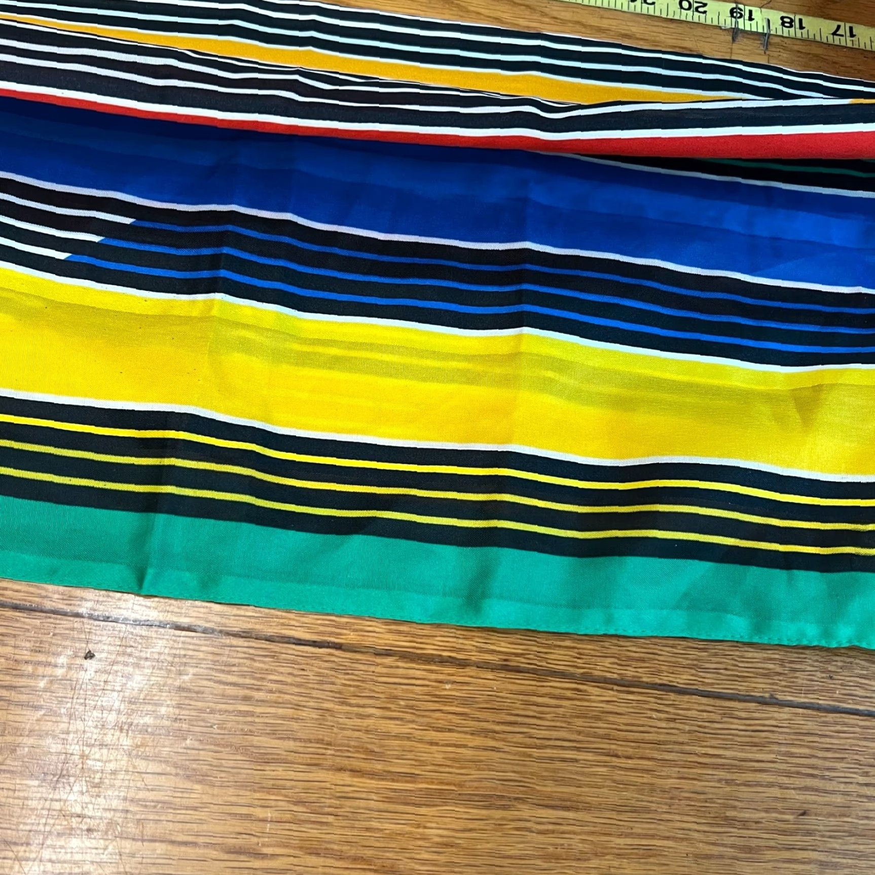 Vintage VINTAGE Berkshire Scarf Woman Square 30X31 Red Rainbow Striped Silk Polyester Italy Size ONE SIZE - 7 Thumbnail