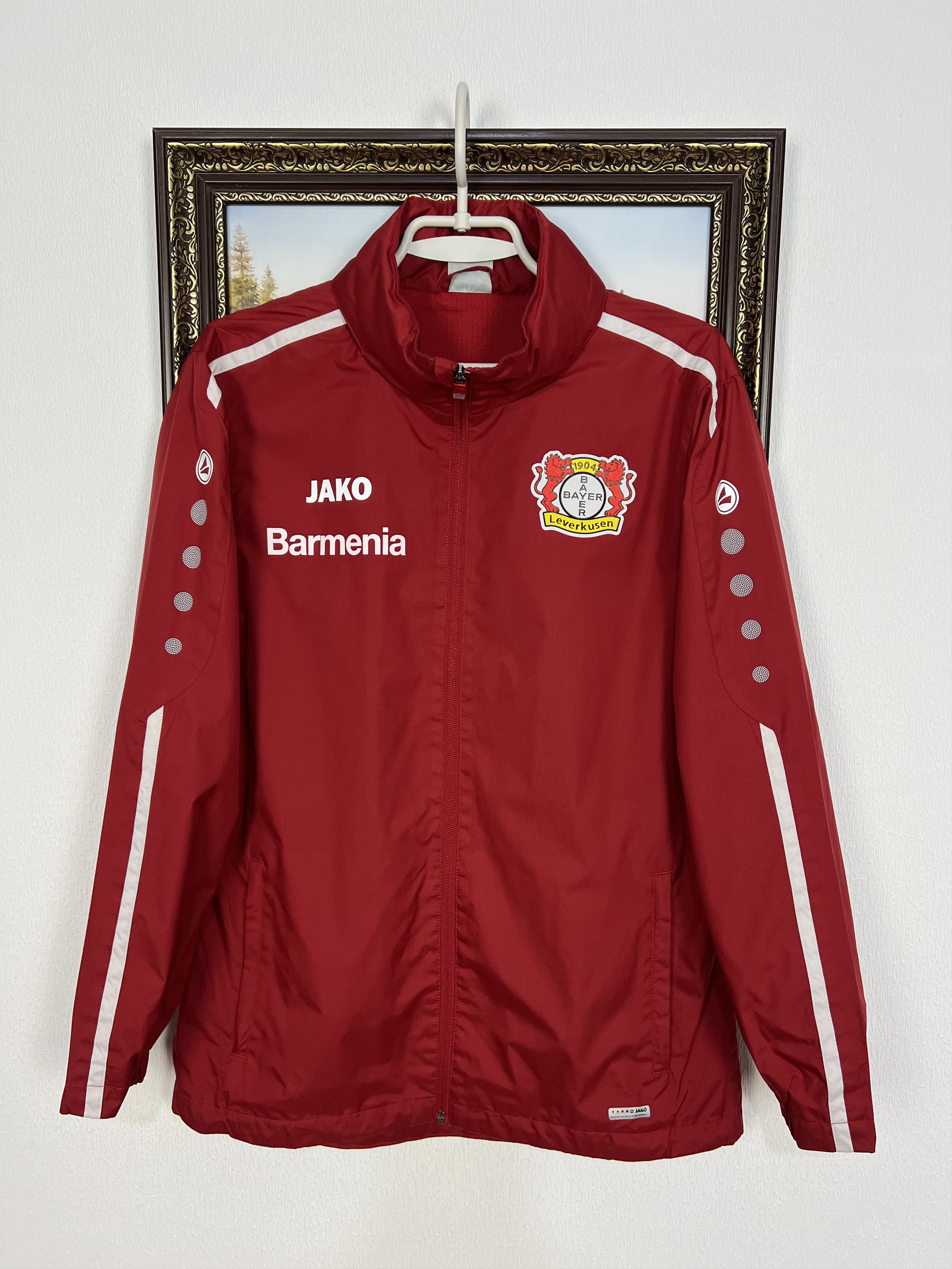 Vintage Jako Bayer 04 Leverkusen Football Jacket Soccer Track Top Size US S / EU 44-46 / 1 - 1 Thumbnail