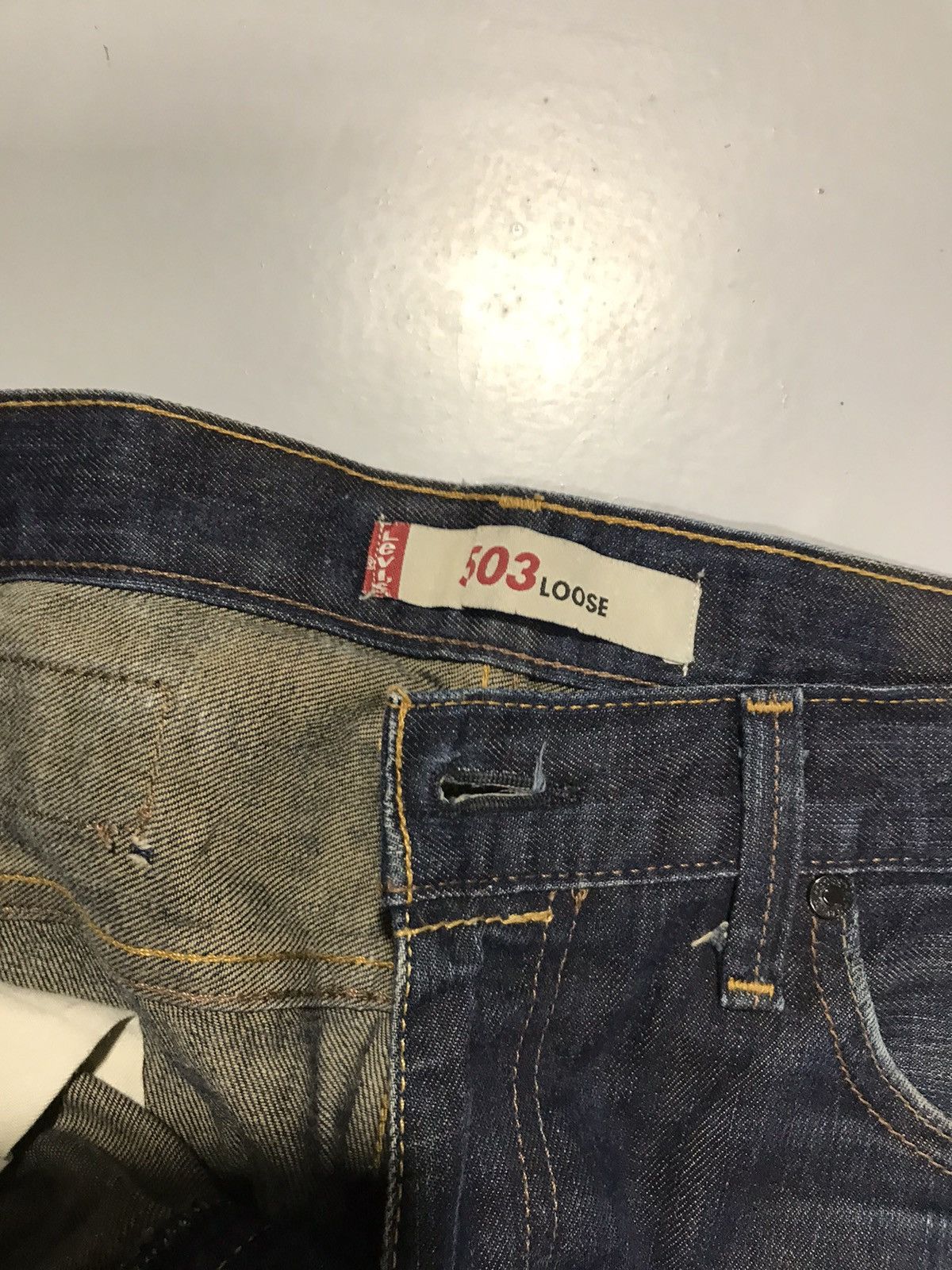 Levi's Vintage Levi’s 503 buckle belt denim Size US 32 / EU 48 - 8 Thumbnail