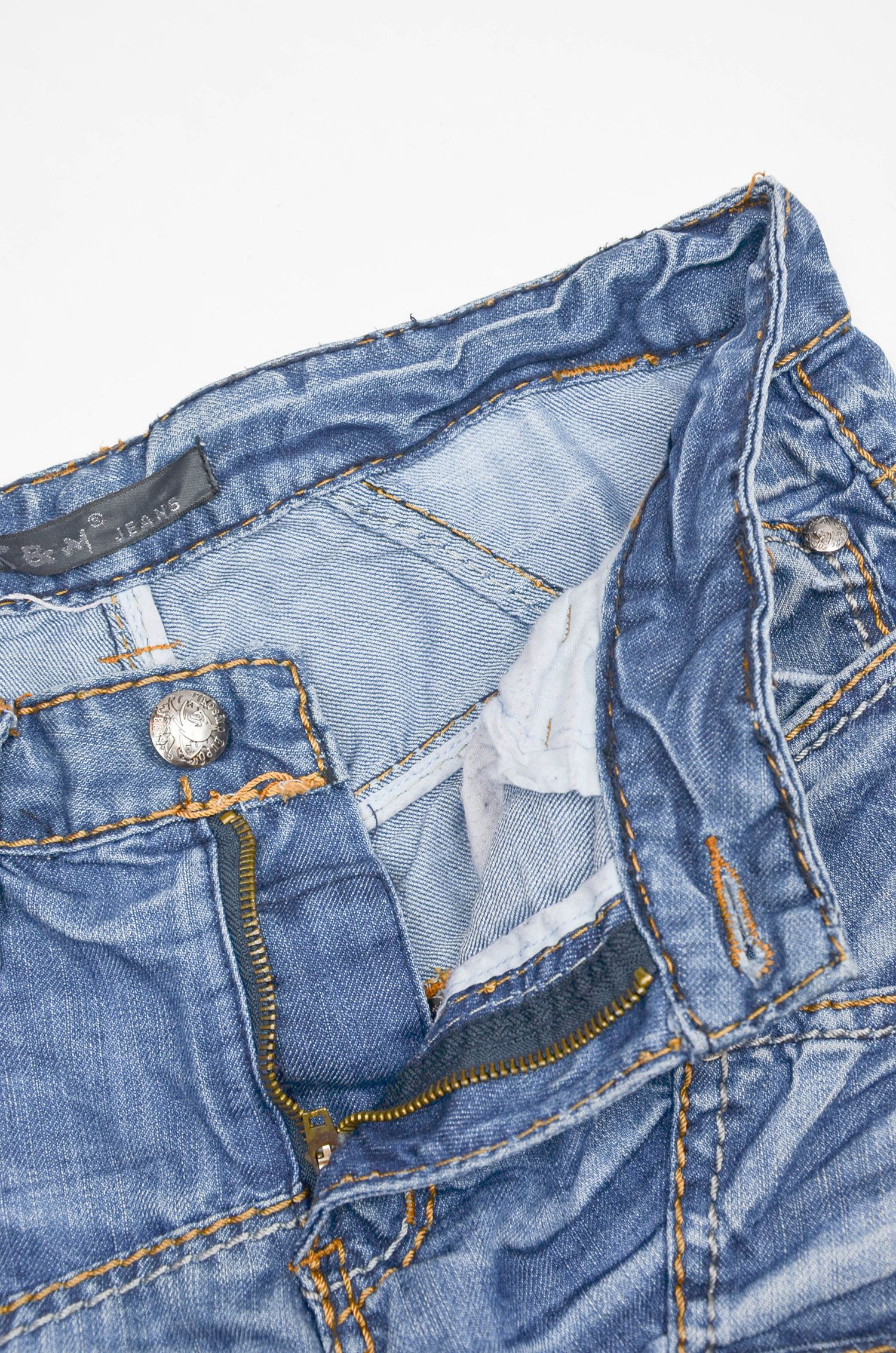Japanese Brand Kosmo Lupo Y2K Distressed Panel Denim Jeans - Size 32 Size US 32 / EU 48 - 9 Thumbnail
