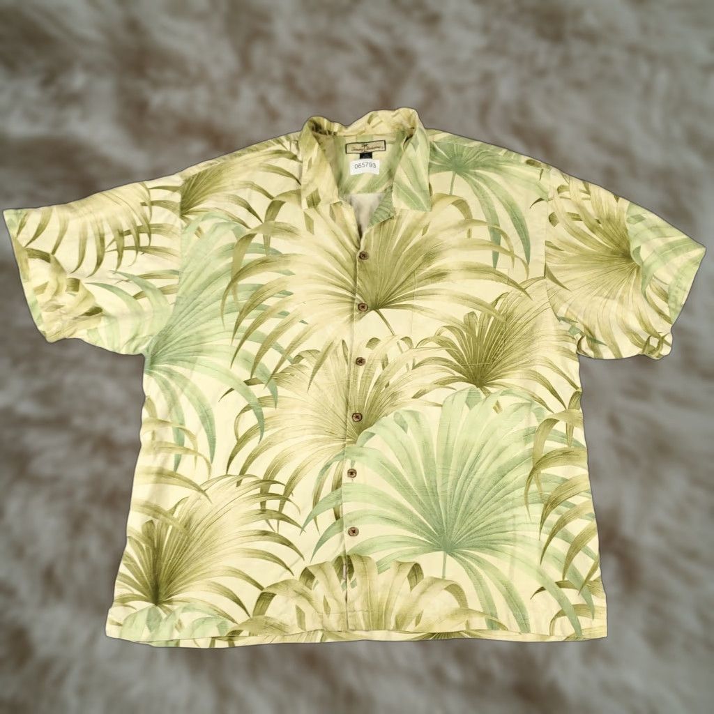 Tommy Bahama Tommy Bahama Shirt Mens 2XL Silk Hawaiian Button Up Short Sleeve Ivory/Yellow Purple Floral Silk Hawaiian Button-Up Casual Mens 2XL Size US XXL / EU 58 / 5 - 1 Thumbnail