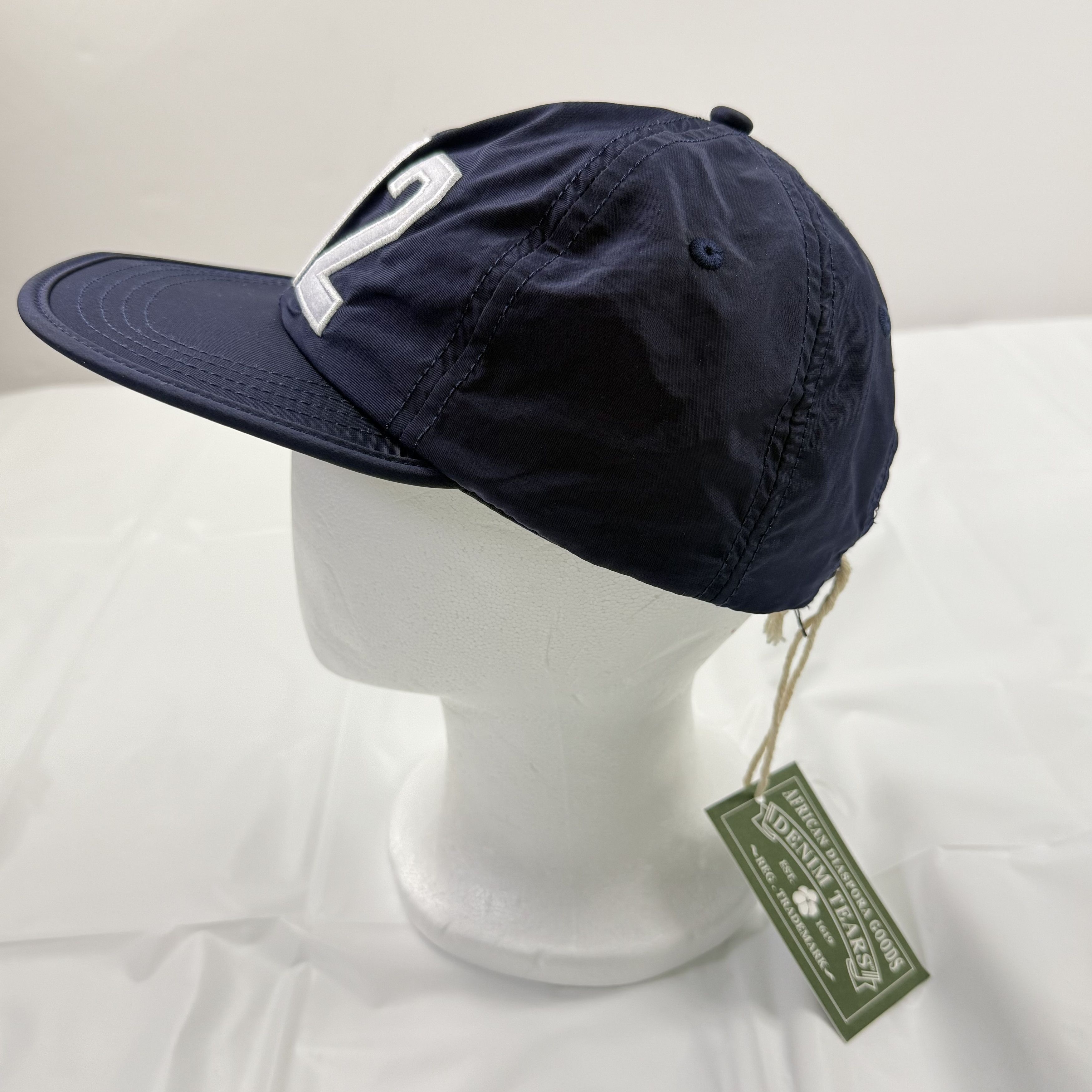 DENIM TEARS Denim Tears 212 Nylon Hat Navy Blue Adjustable Strapback Size ONE SIZE - 4 Thumbnail