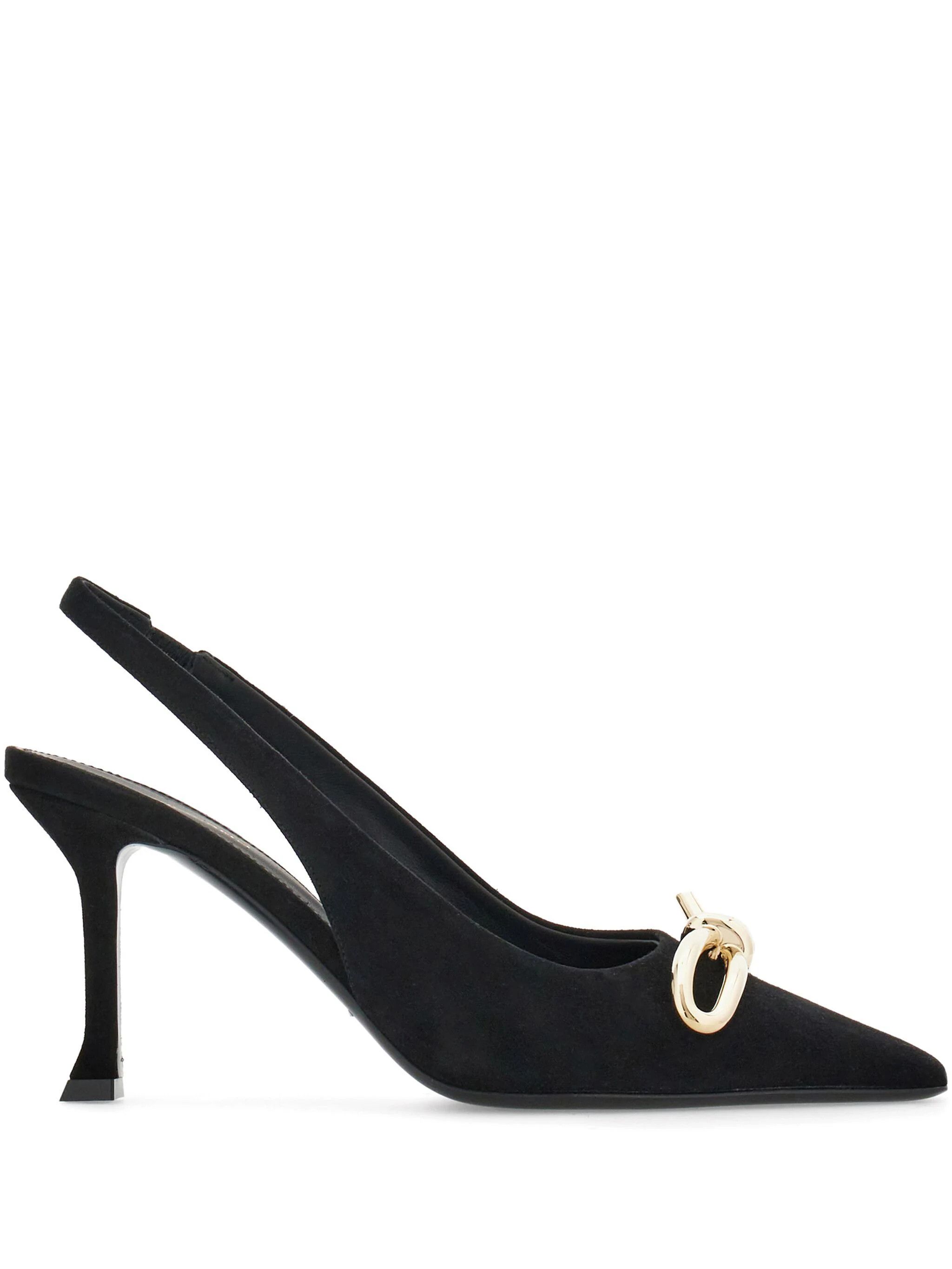 Salvatore Ferragamo o1s1rm0924 Slingback Bow Pumps in Black Size US 8.5 / IT 38.5 - 1 Thumbnail