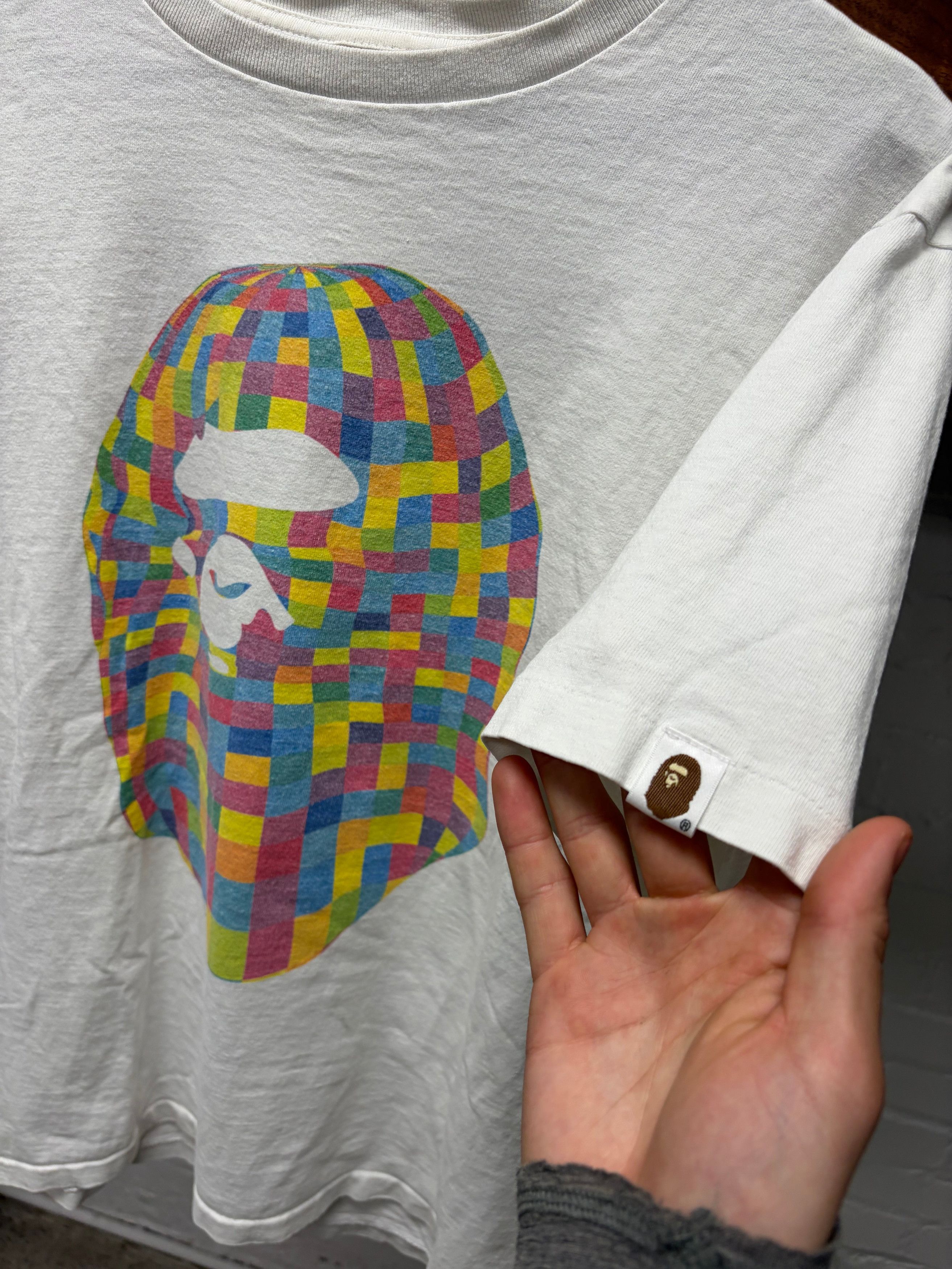 Bape Bape ‘Digital Ape Head’ White Graphic T-Shirt Size US XL / EU 56 / 4 - 2 Thumbnail