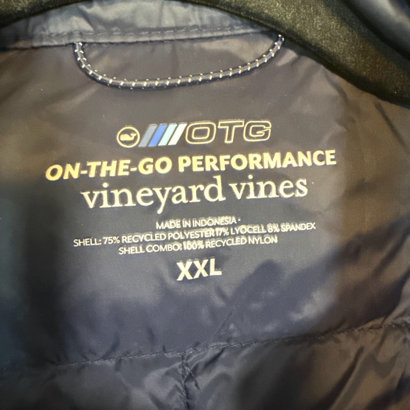 Vineyard Vines Vineyard Vines Vest Mens 2XL Blue OTG Shep On The Go Full Zip Up Windbreaker Performance OTG Men Vest Size US XXL / EU 58 / 5 - 6 Thumbnail