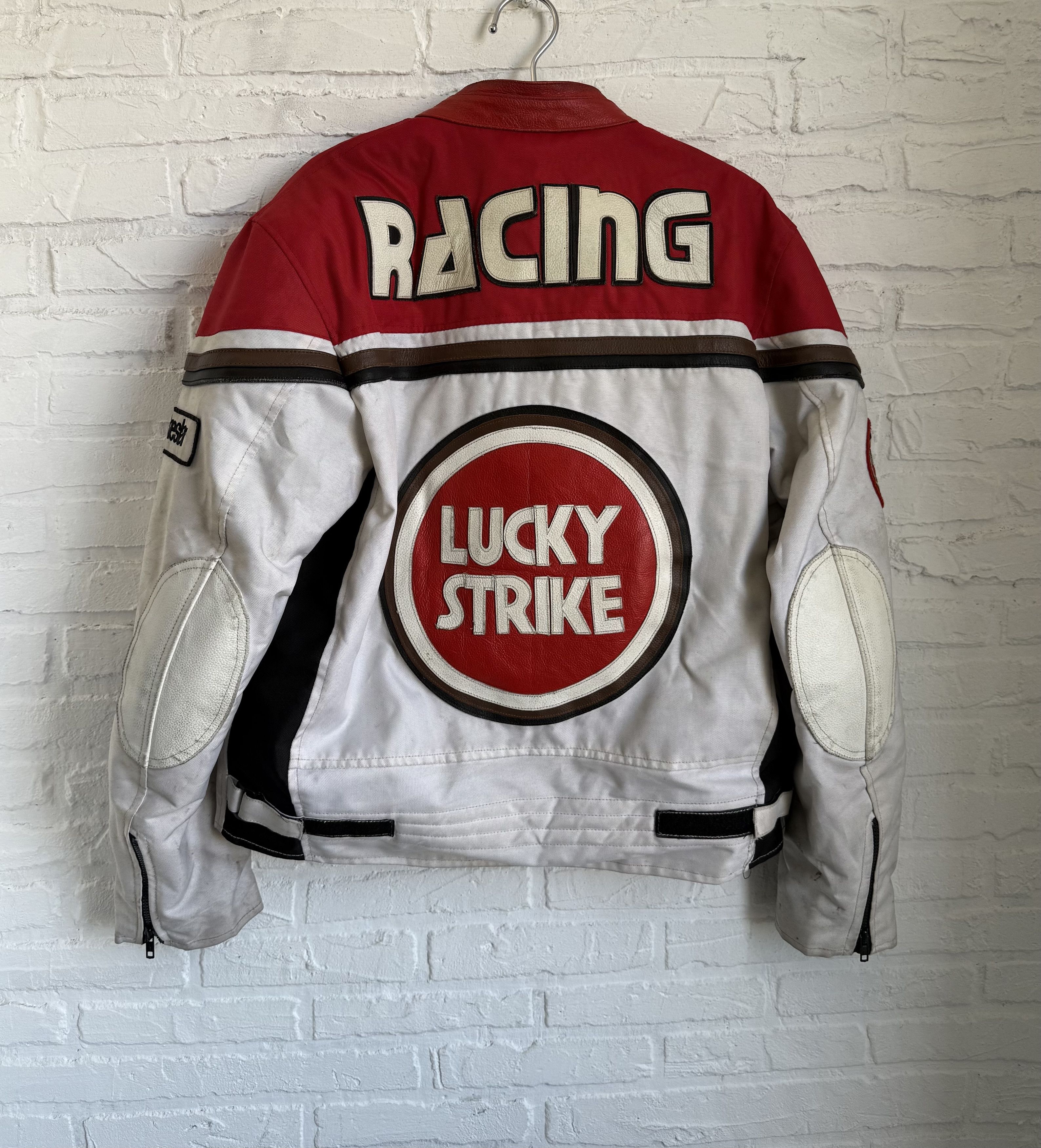 Vintage Vintage Lucky Strike Racing Jacket Moto Biker Leather Size US L / EU 52-54 / 3 - 16 Thumbnail