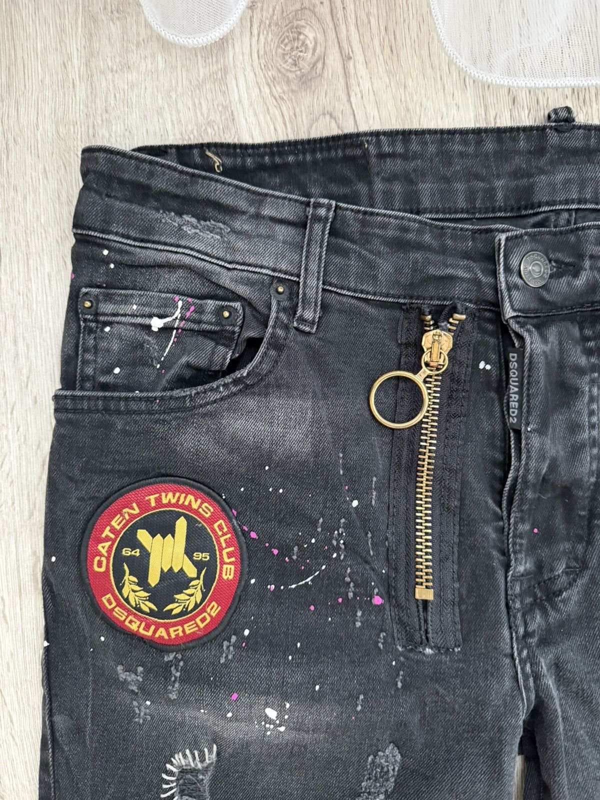 Dsquared2 Dsquared2 Slim Jeans Distressed Paint Splatter Patch Size US 32 / EU 48 - 7 Thumbnail