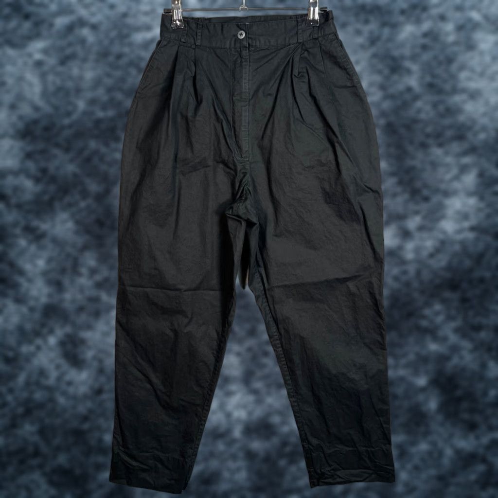 Vintage Wray Women's Pants - High Rise Pleated Chino Tapered Leg Size 4 Black Size 27" / US 4 / IT 40 - 1 Thumbnail