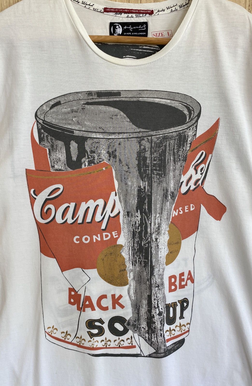 Andy Warhol Vintage Pepe Jeans X Andy Warhol Campbell T-shirt 2000s Size US L / EU 52-54 / 3 - 6 Thumbnail