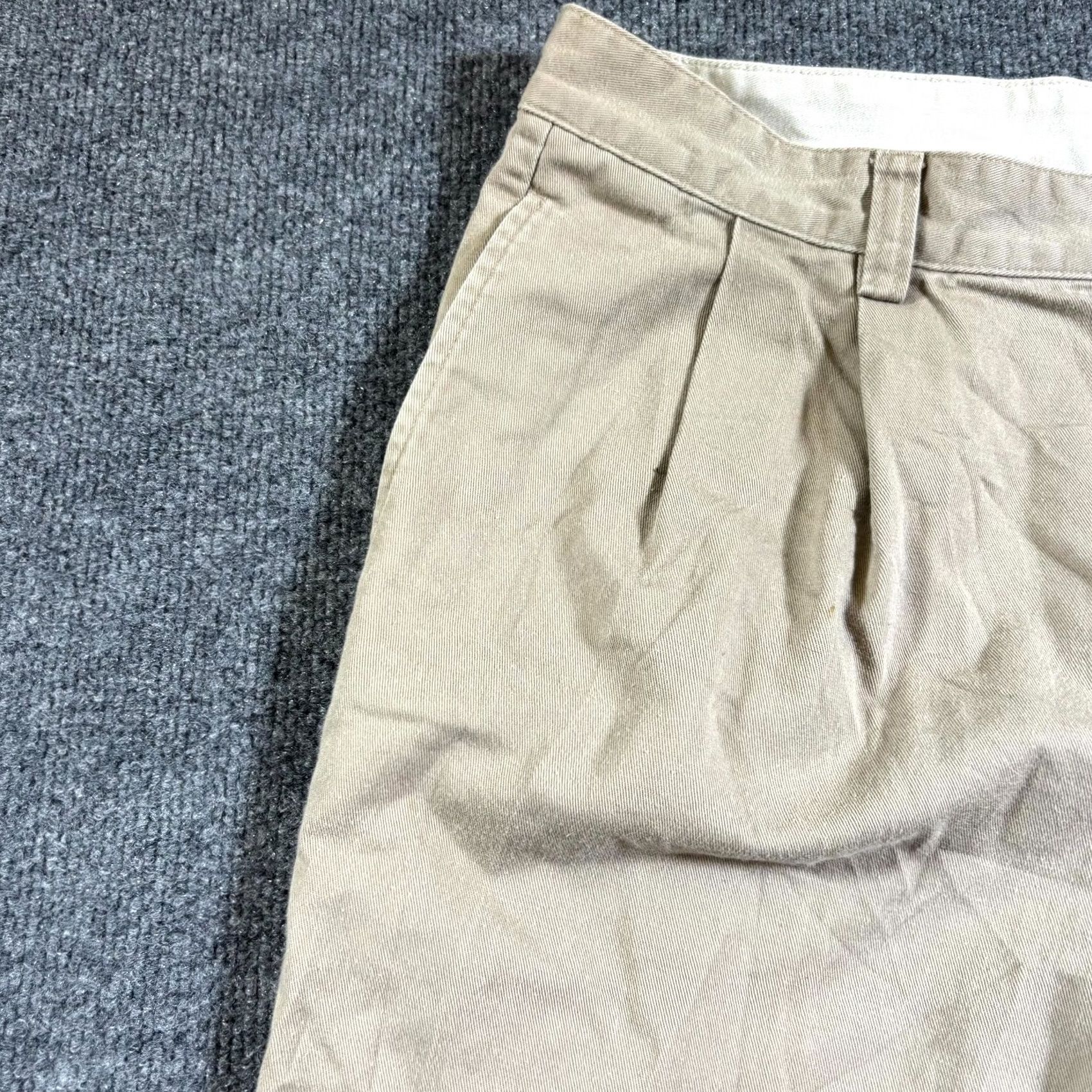 Eddie Bauer Eddie Bauer Chino Pant Men's 35x32 Beige Cotton Academia Preppy Business Career Size US 35 - 3 Thumbnail