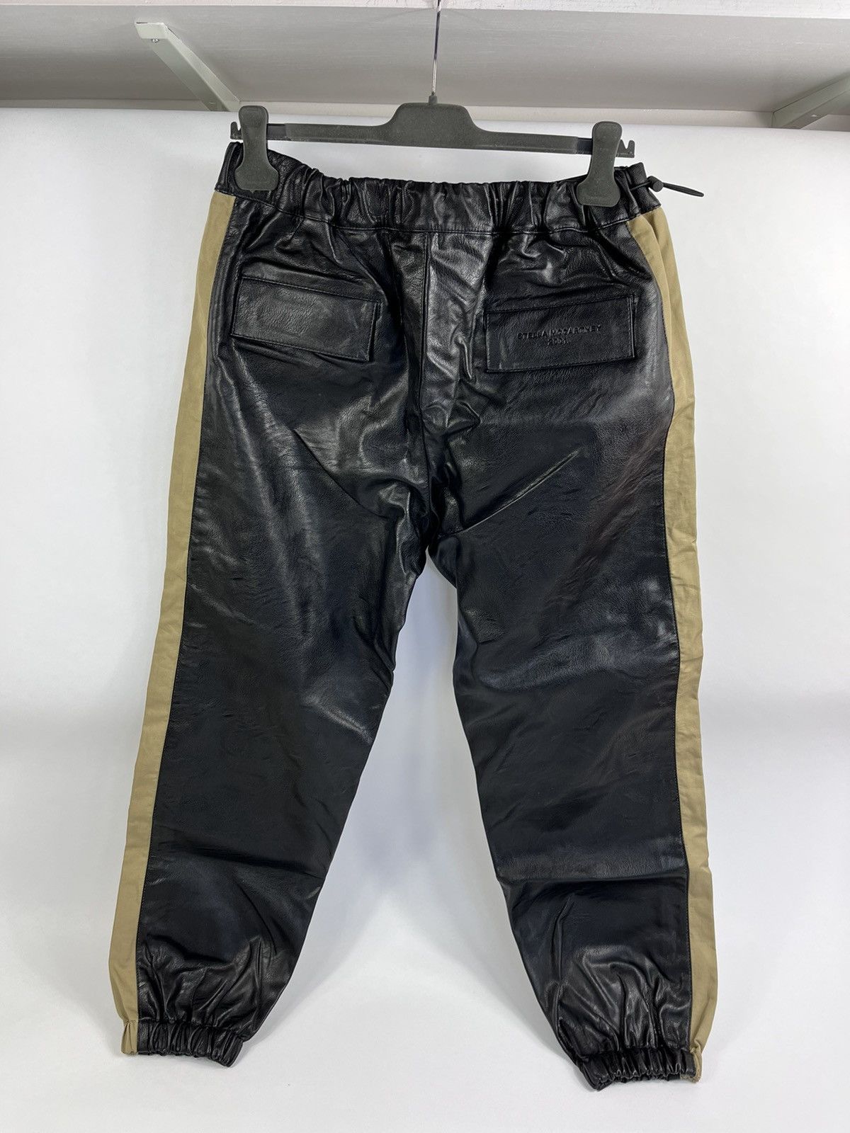 Stella McCartney VEGAN LEATHER TRACK PANTS Size US 33 - 2 Thumbnail