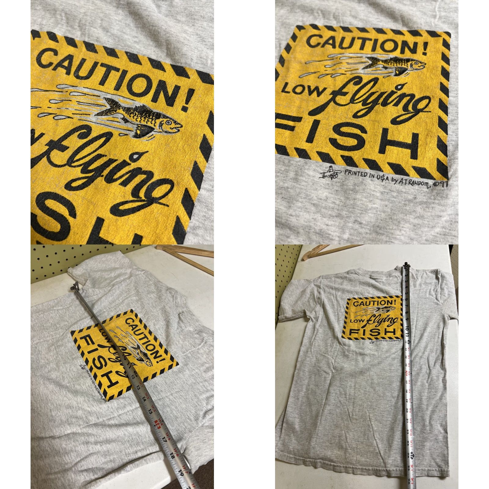 Jerzees VINTAGE 1997 Seattle Grunge Pike Place Flying Fish T Shirt Jerzees Men S Gray Cotton 90s Crew Neck Short Sleeve As Is Size US S / EU 44-46 / 1 - 8 Thumbnail