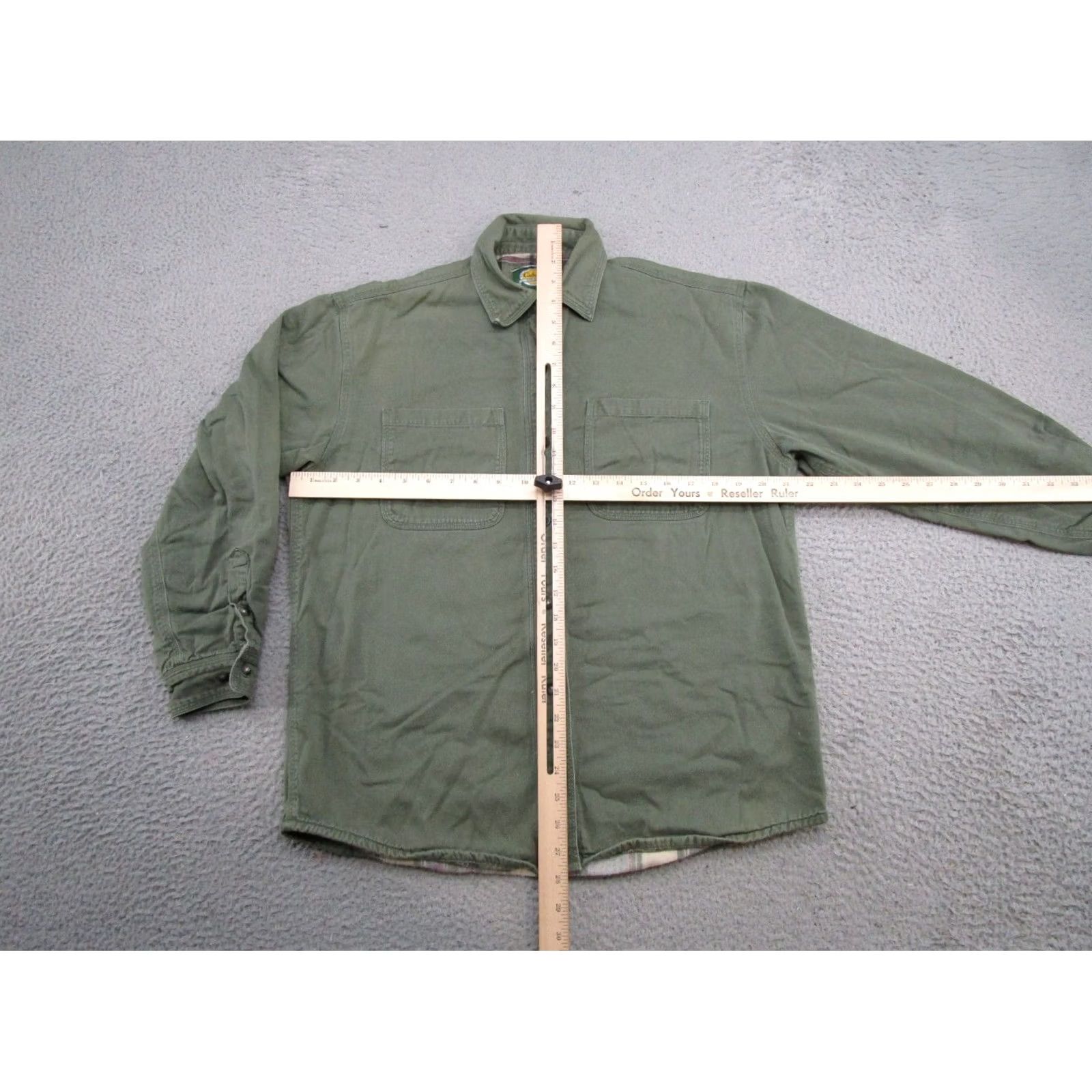 Vintage VTG Cabela's Plaid Lined Button-Up Shirt Jacket Shacket Women's M Green Casual Shirt Mens? Size M / US 6-8 / IT 42-44 - 4 Thumbnail